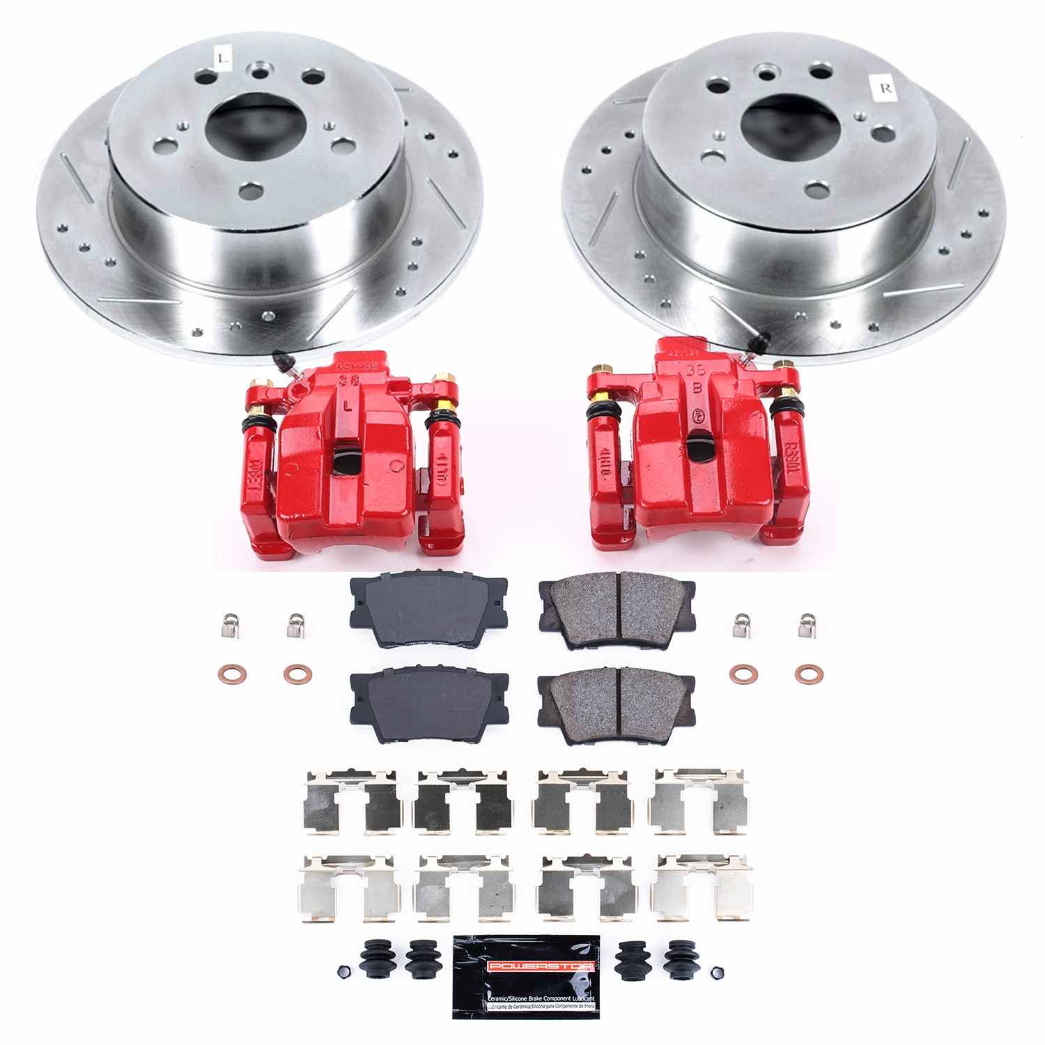 Power Stop 13-18 Lexus ES300h Rear Z23 Evolution Sport Brake Kit w/Calipers