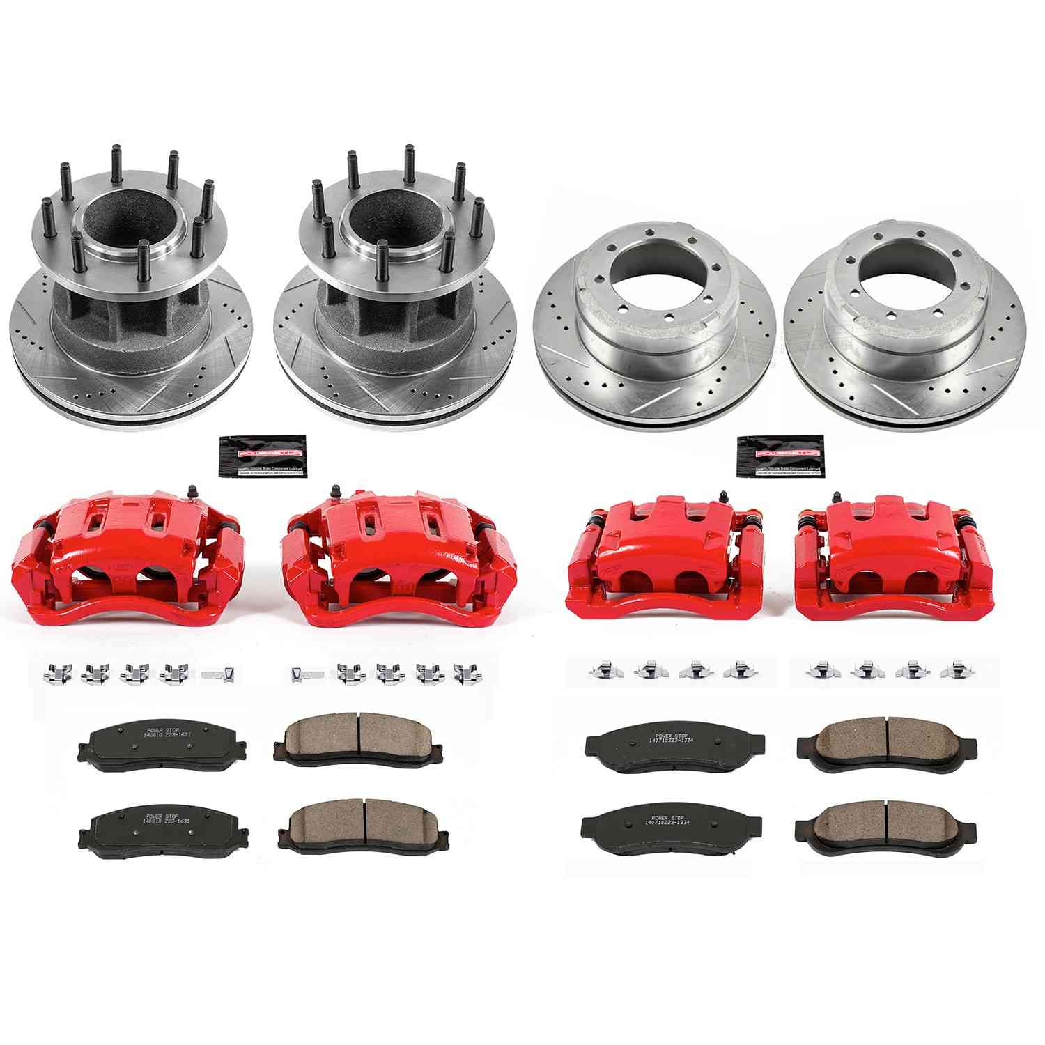 Power Stop 2012 Ford F-350 Super Duty Front & Rear Z23 Evolution Kit w/Calipers