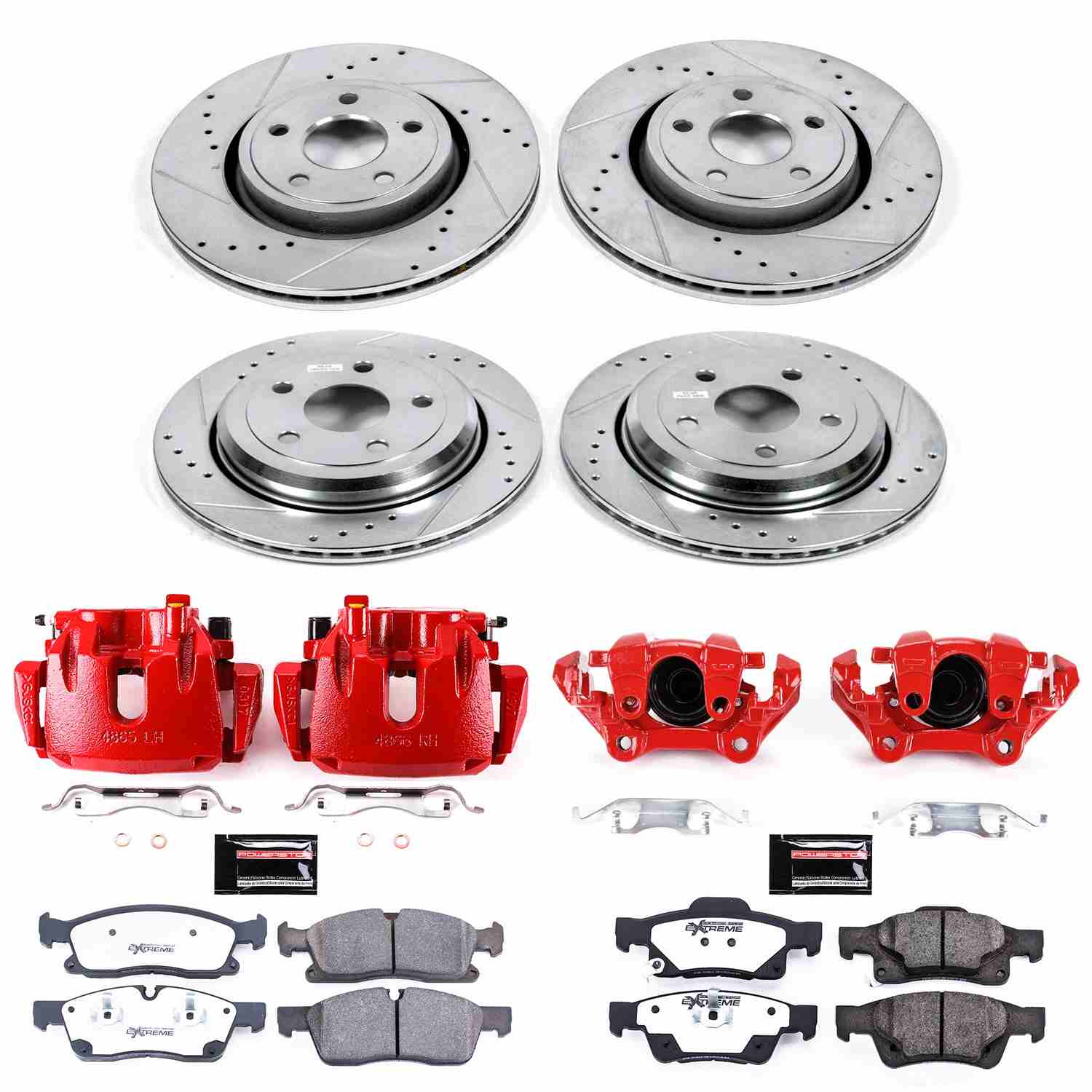 Power Stop 13-15 Jeep Grand Cherokee Front and Rear Z36 Truck & Tow Kit w/Cals
