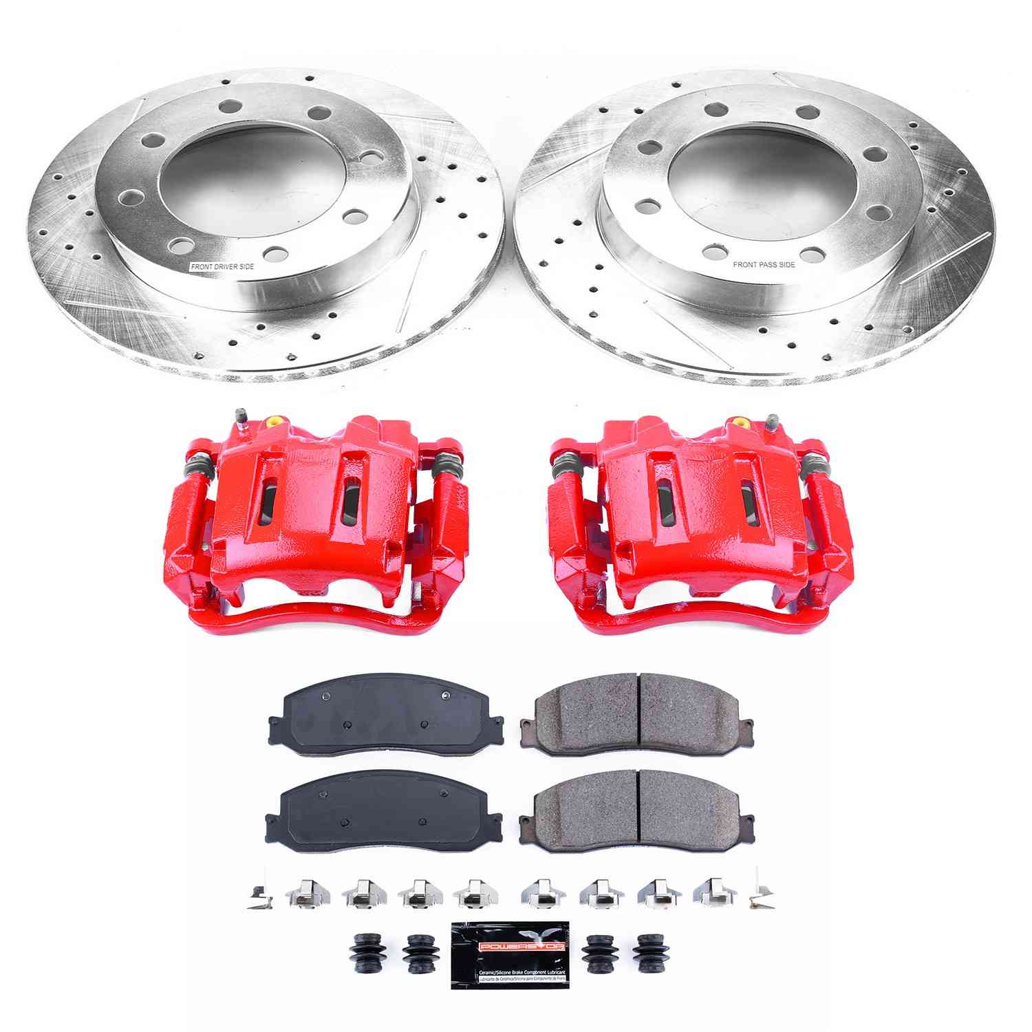 Power Stop 2012 Ford F-250 Super Duty Front Z23 Evolution Sport Brake Kit w/Calipers
