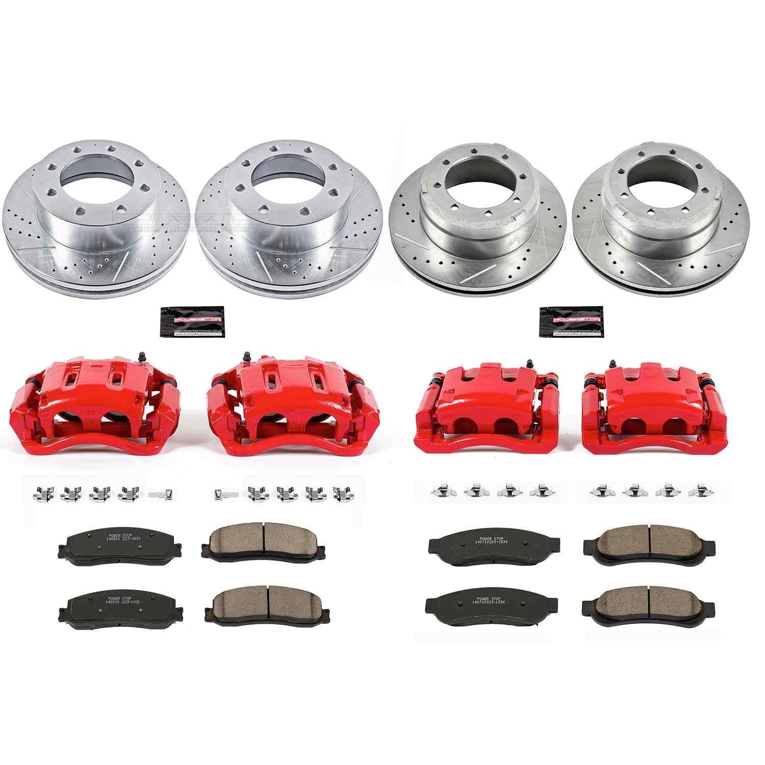 Power Stop 2012 Ford F-350 Super Duty Front & Rear Z23 Evolution Kit w/Calipers