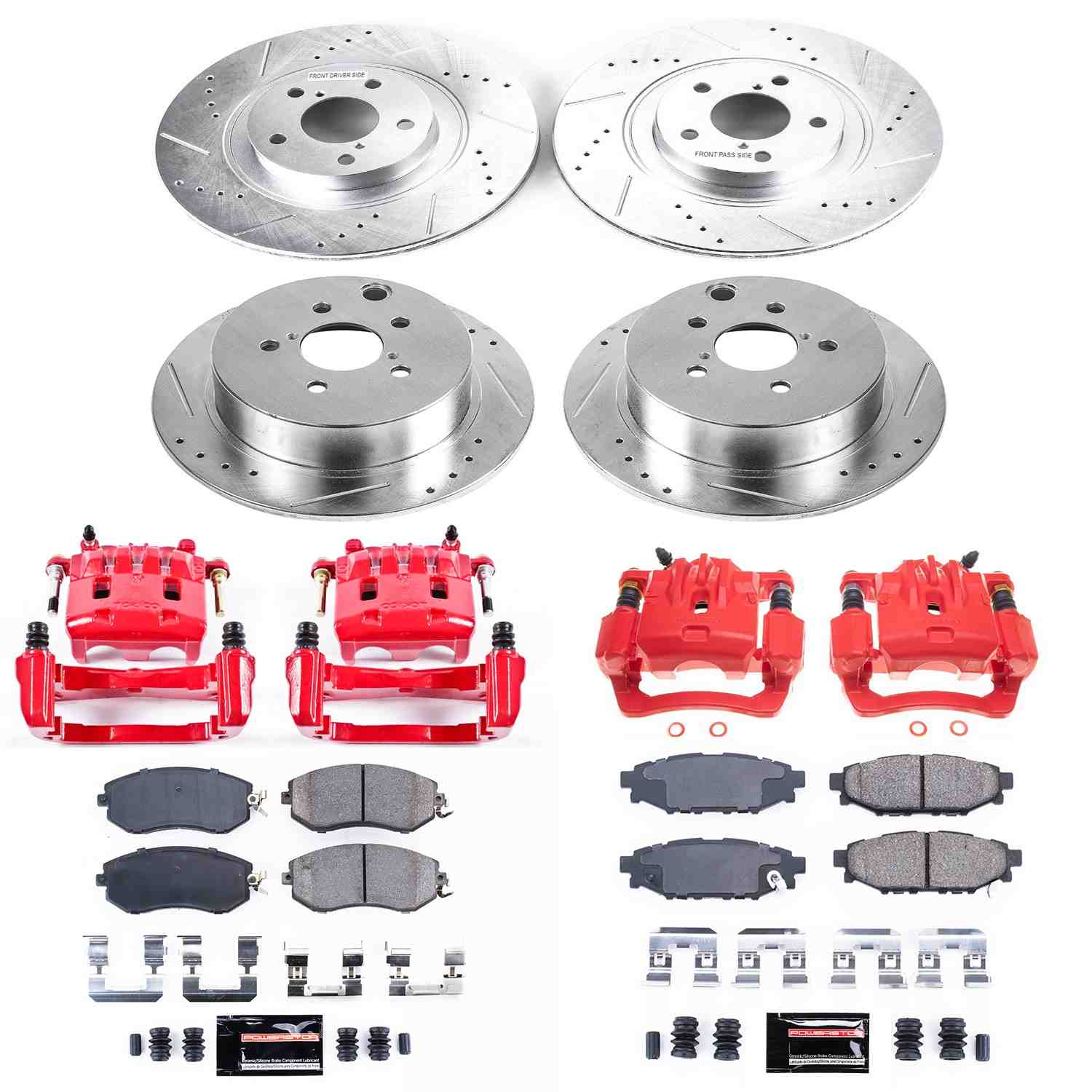 Power Stop 16-17 Subaru Crosstrek Front & Rear Z23 Evolution Sport Brake Kit w/Calipers