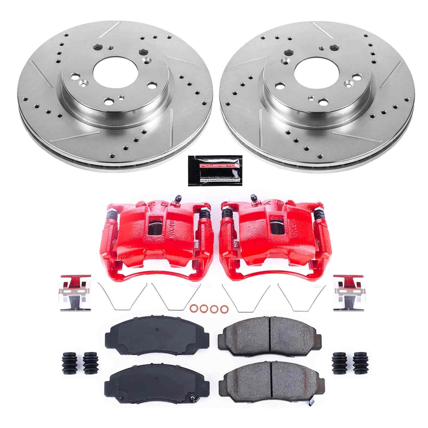 Power Stop 12-15 Honda Civic Front Z23 Evolution Sport Brake Kit w/Calipers