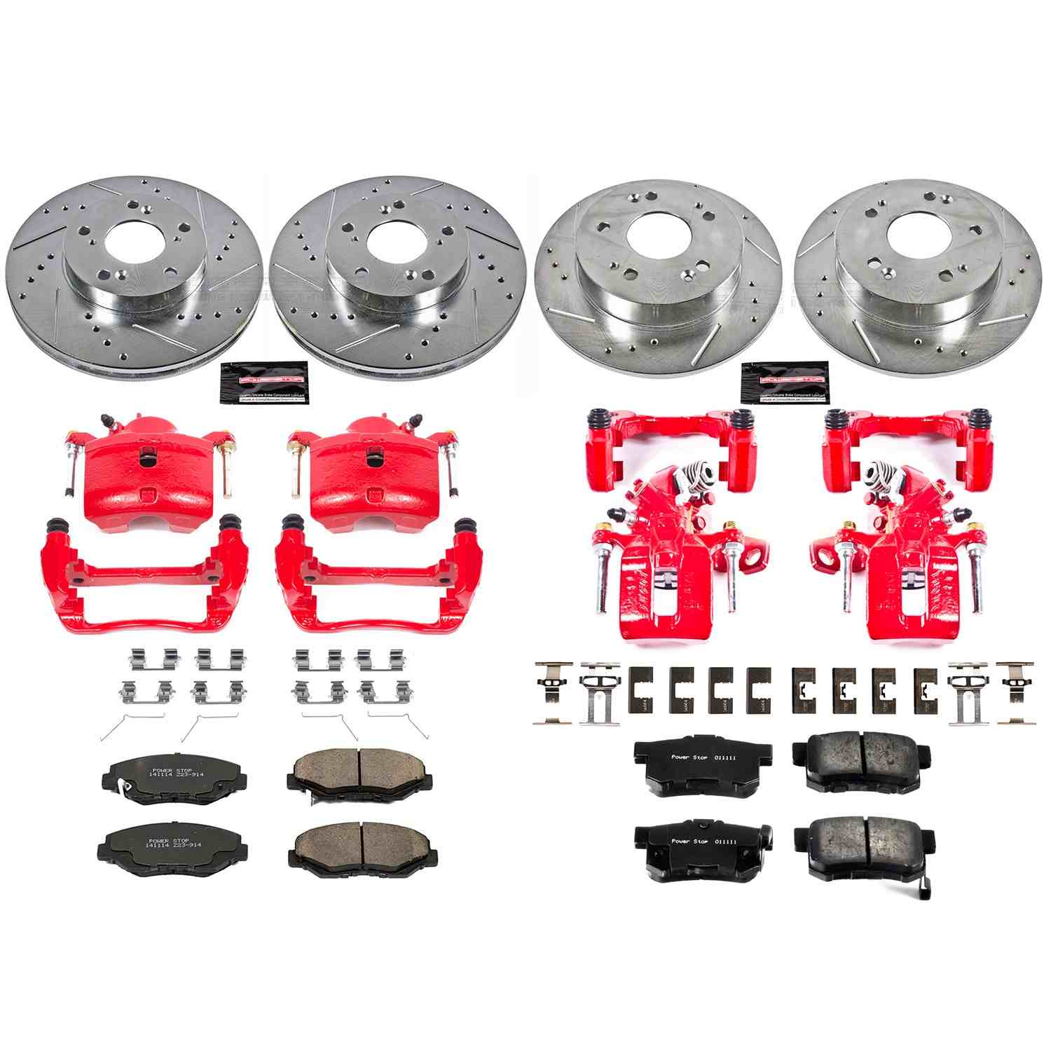 Power Stop 14-15 Acura ILX Front & Rear Z23 Evolution Sport Brake Kit w/Calipers