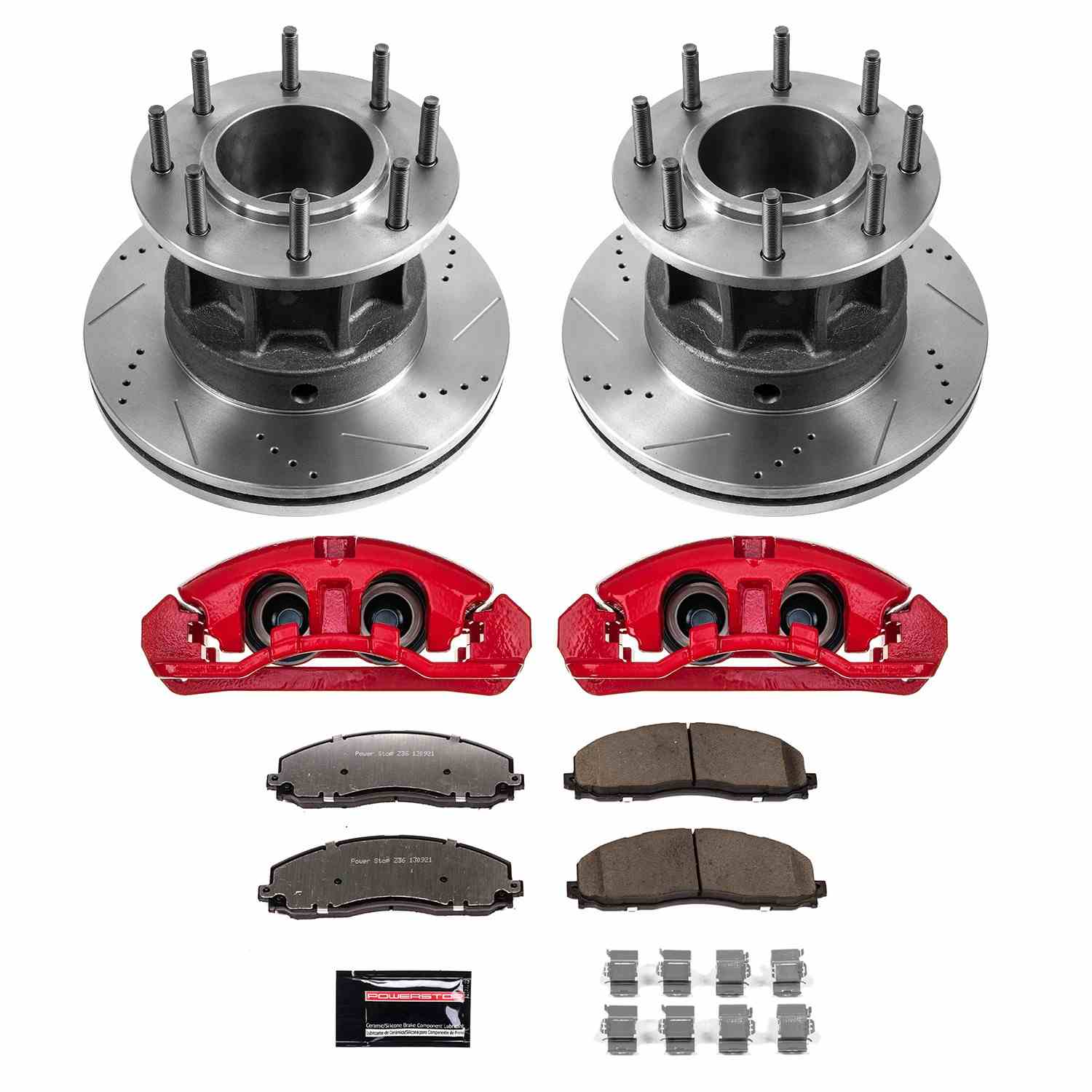 Power Stop 13-16 Ford F-350 Super Duty Front Z36 Truck & Tow Kit w/Cals
