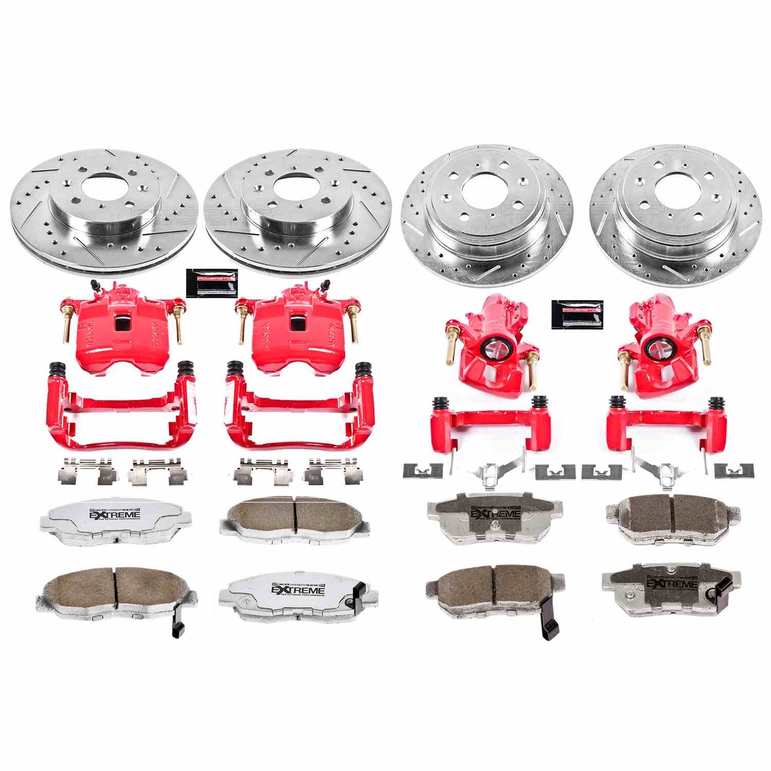 Power Stop 94-01 Acura Integra Front & Rear Z26 Street Warrior Brake Kit w/Calipers