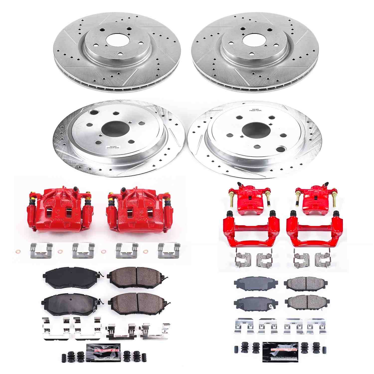 Power Stop 15-19 Subaru WRX Front & Rear Z23 Evolution Sport Brake Kit w/Calipers