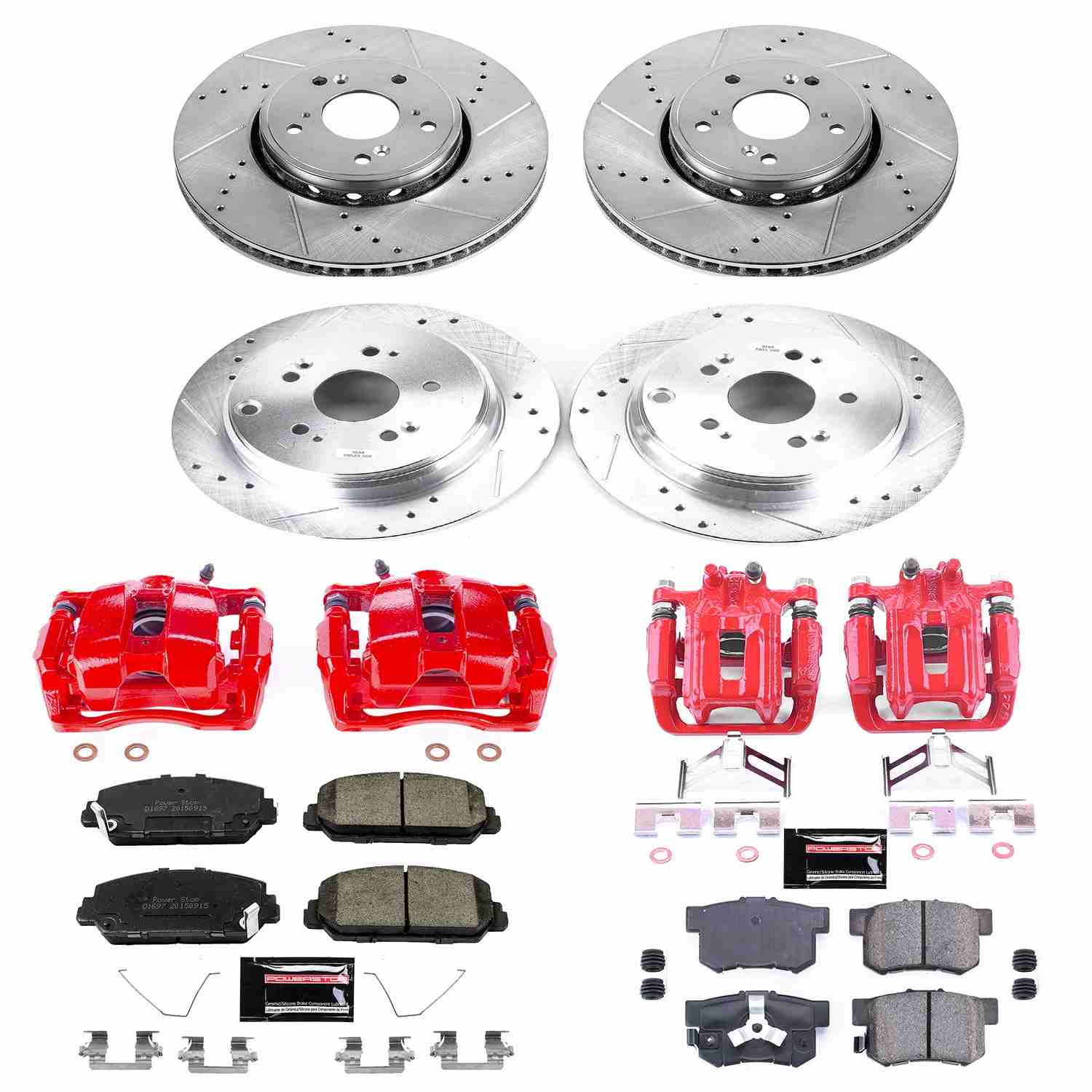 Power Stop 13-18 Acura RDX Front & Rear Z23 Evolution Sport Brake Kit w/Calipers
