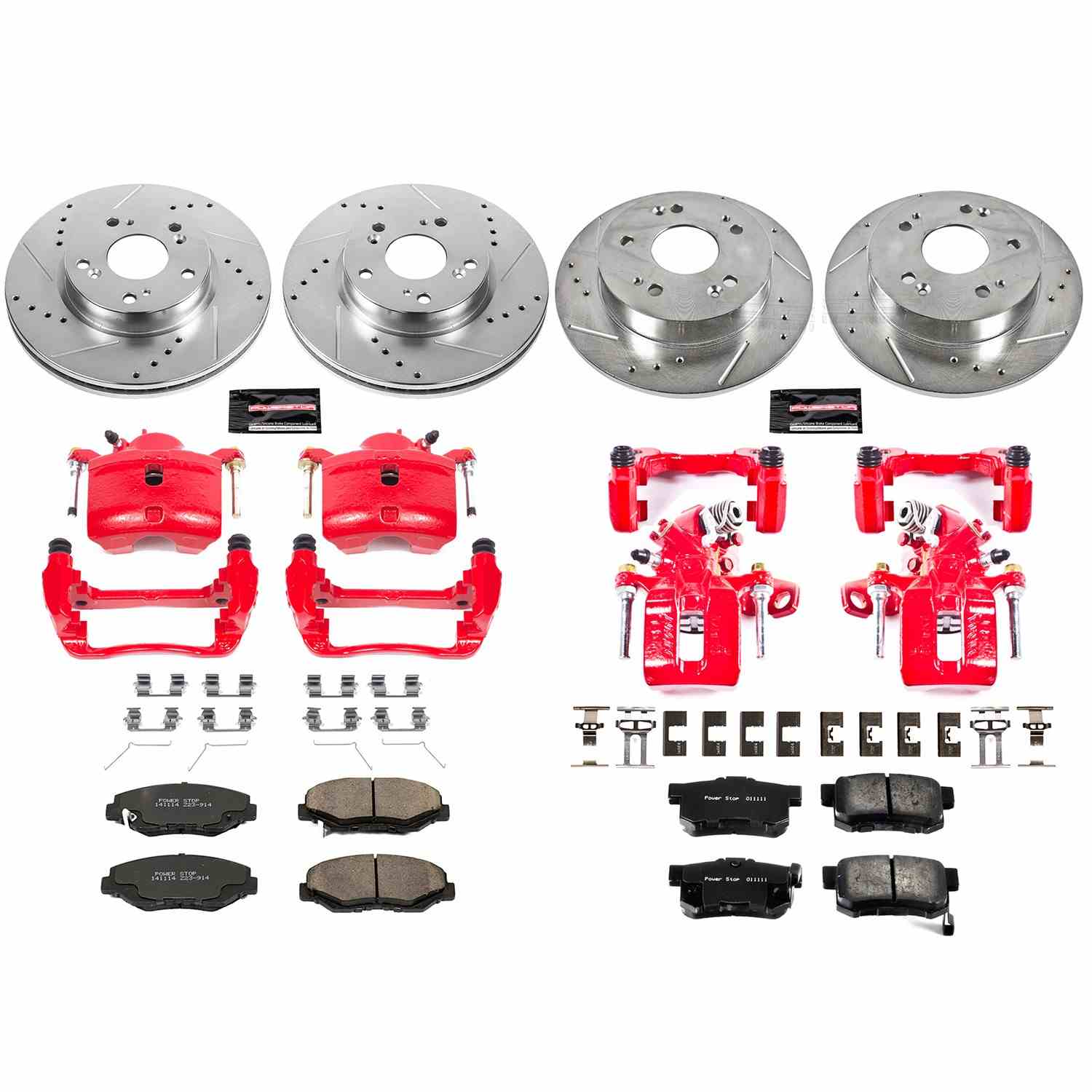 Power Stop 2013 Acura ILX Front & Rear Z23 Evolution Sport Brake Kit w/Calipers