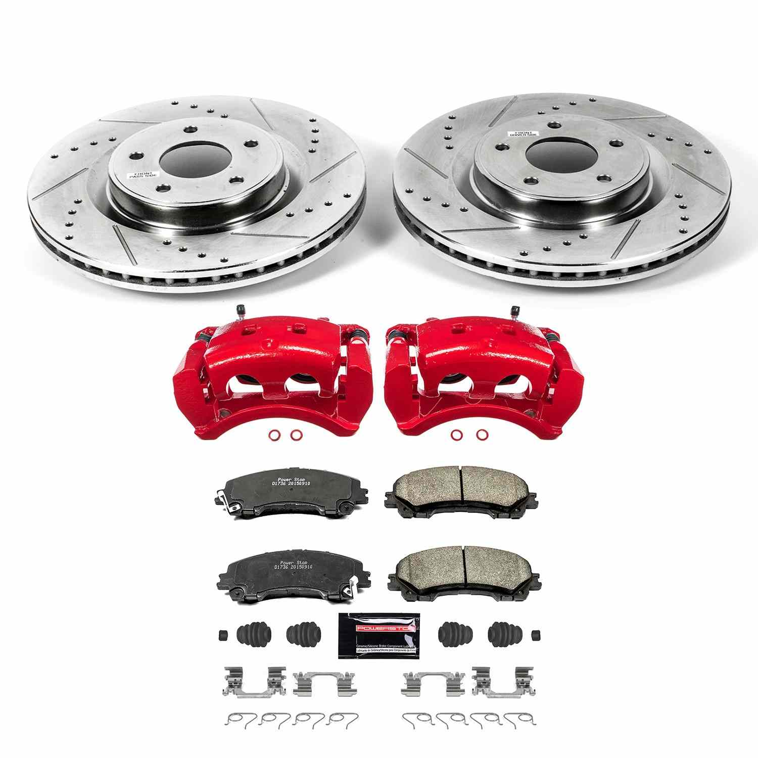Power Stop 14-19 Infiniti Q50 Front Z23 Evolution Sport Brake Kit w/Calipers