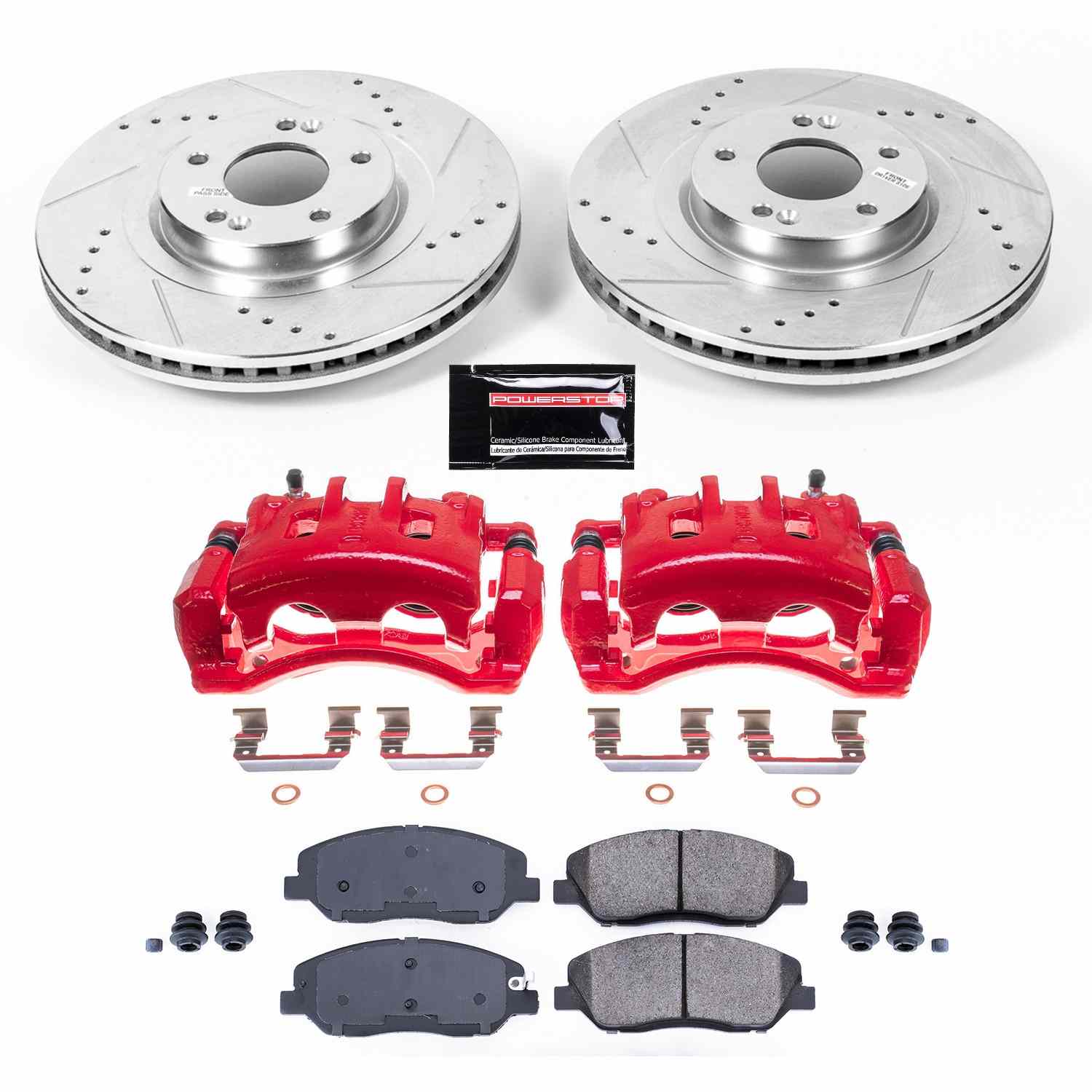 Power Stop 13-16 Hyundai Santa Fe Front Z23 Evolution Sport Brake Kit w/Calipers