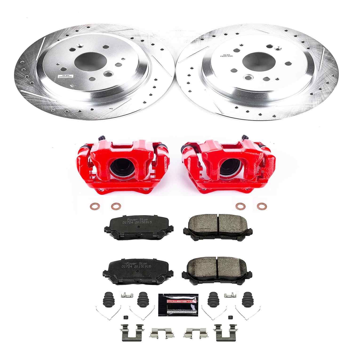 Power Stop 14-16 Acura MDX Rear Z23 Evolution Sport Brake Kit w/Calipers