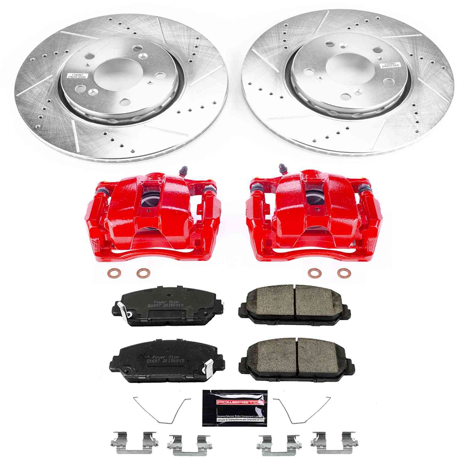 Power Stop 14-19 Acura RLX Front Z23 Evolution Sport Brake Kit w/Calipers