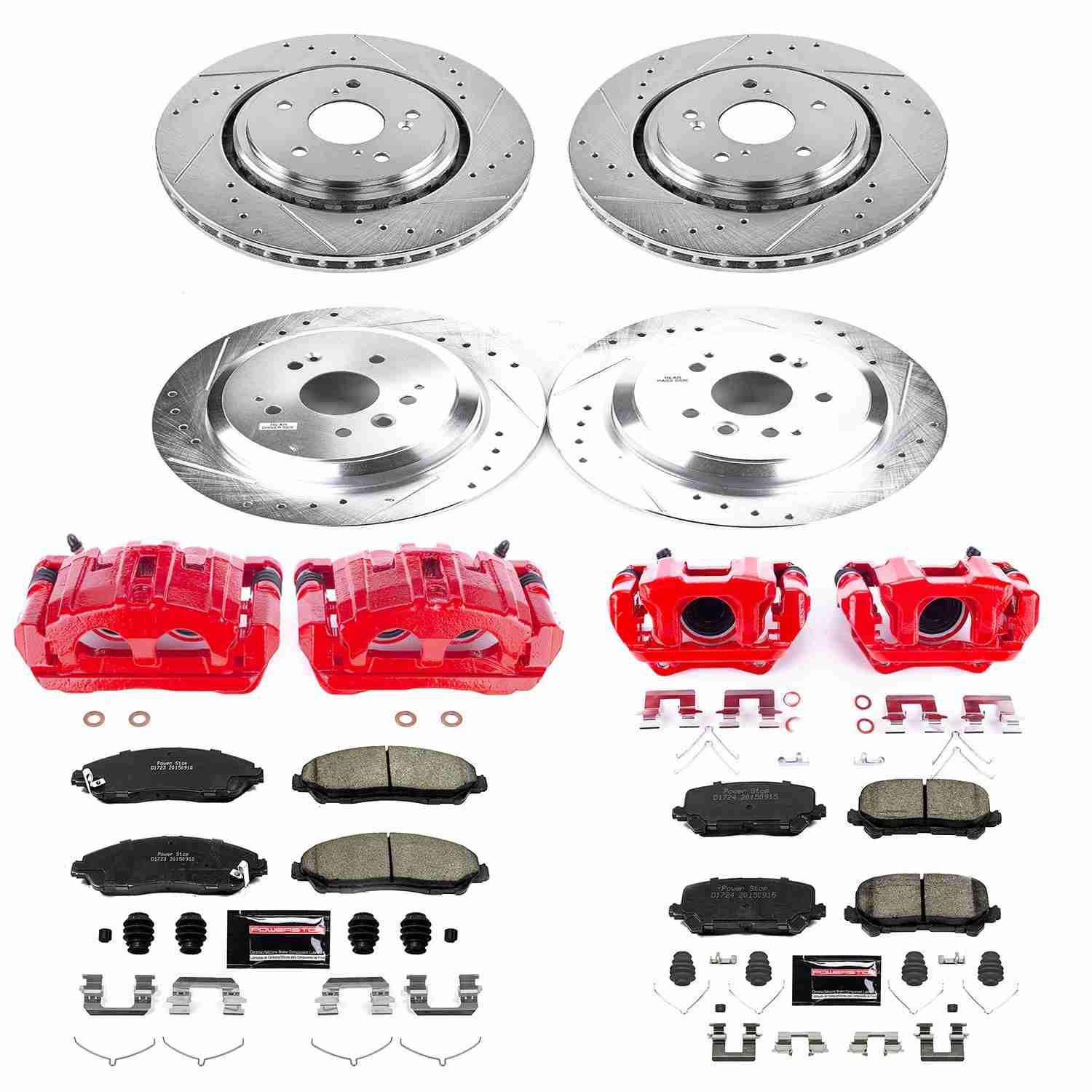 Power Stop 14-16 Acura MDX Front & Rear Z23 Evolution Sport Brake Kit w/Calipers