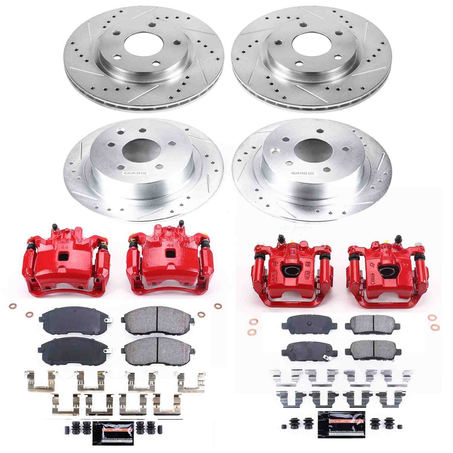 Power Stop 17-18 Nissan Sentra Front & Rear Z23 Evolution Sport Brake Kit w/Calipers