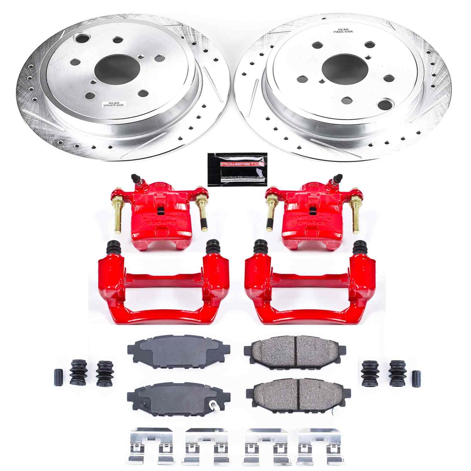 Power Stop 15-19 Subaru WRX Rear Z23 Evolution Sport Brake Kit w/Calipers