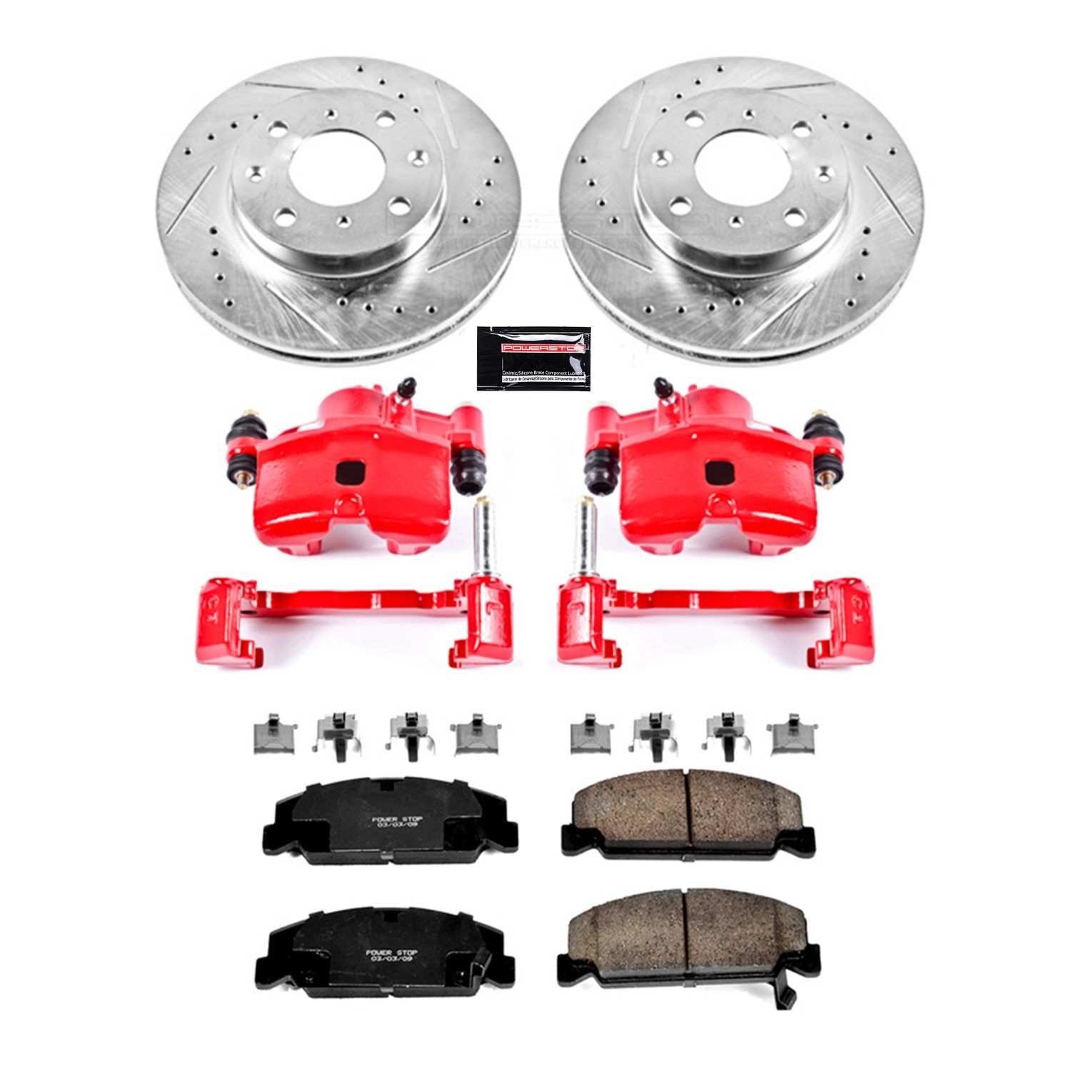 Power Stop 90-00 Honda Civic Front Z23 Evolution Sport Brake Kit w/Calipers