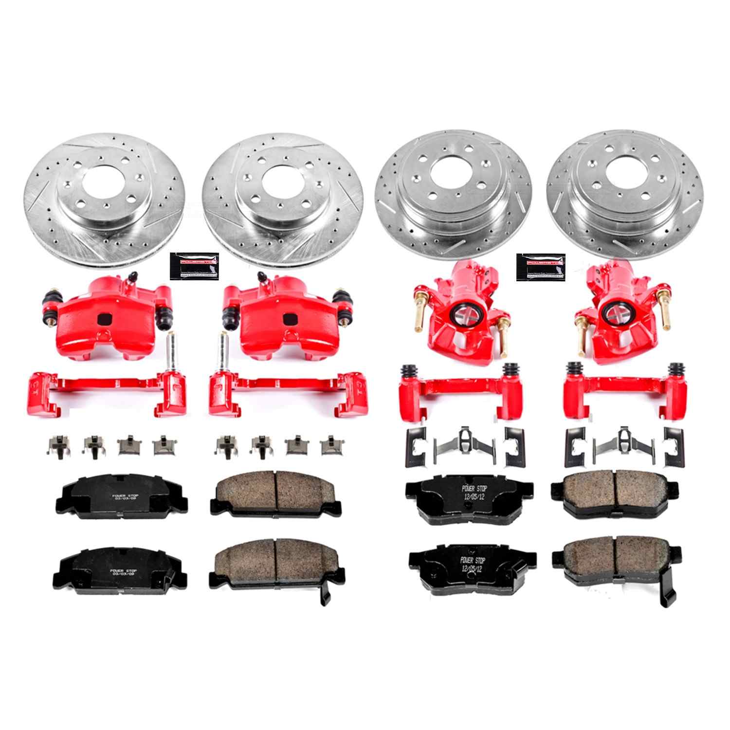 Power Stop 92-95 Honda Civic Front & Rear Z23 Evolution Sport Brake Kit w/Calipers