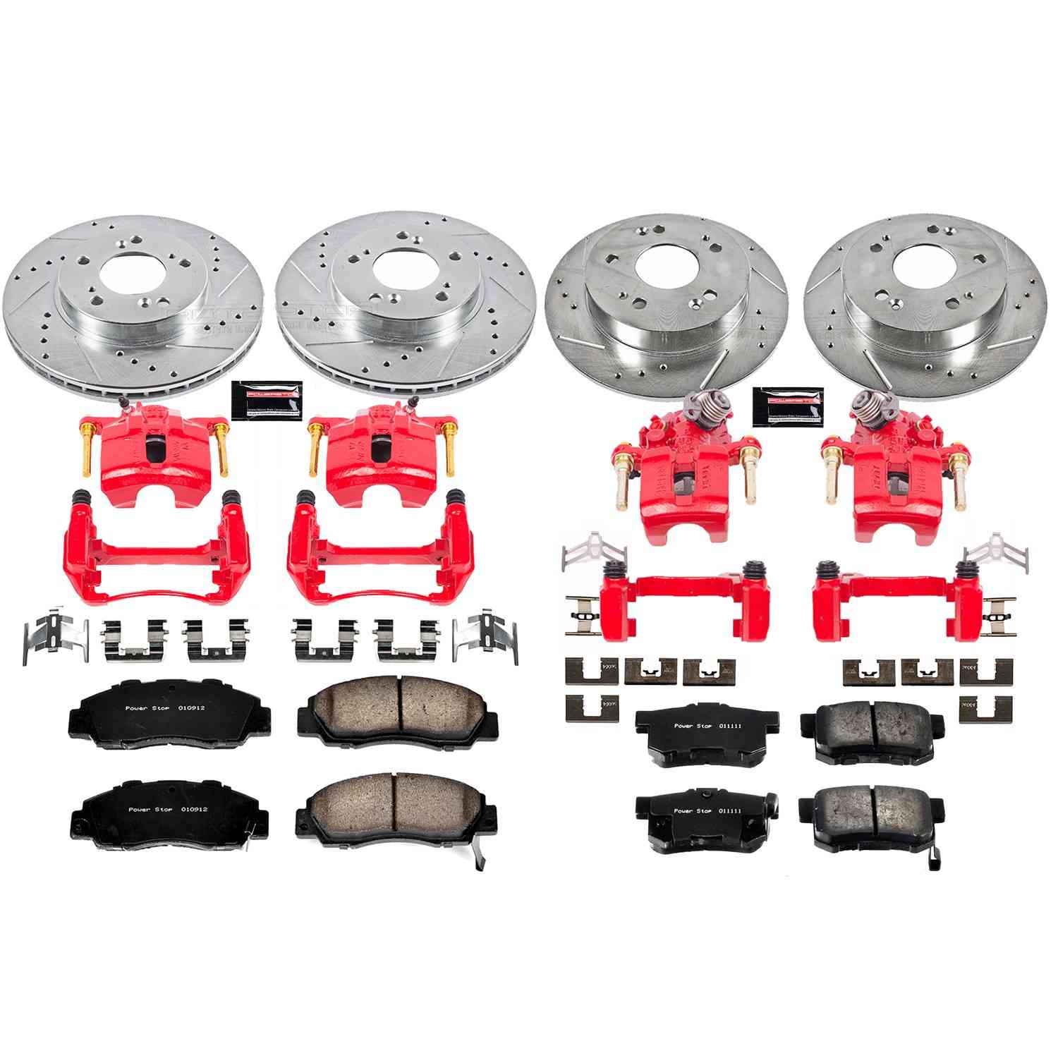 Power Stop 97-01 Honda Prelude Front & Rear Z23 Evolution Sport Brake Kit w/Calipers