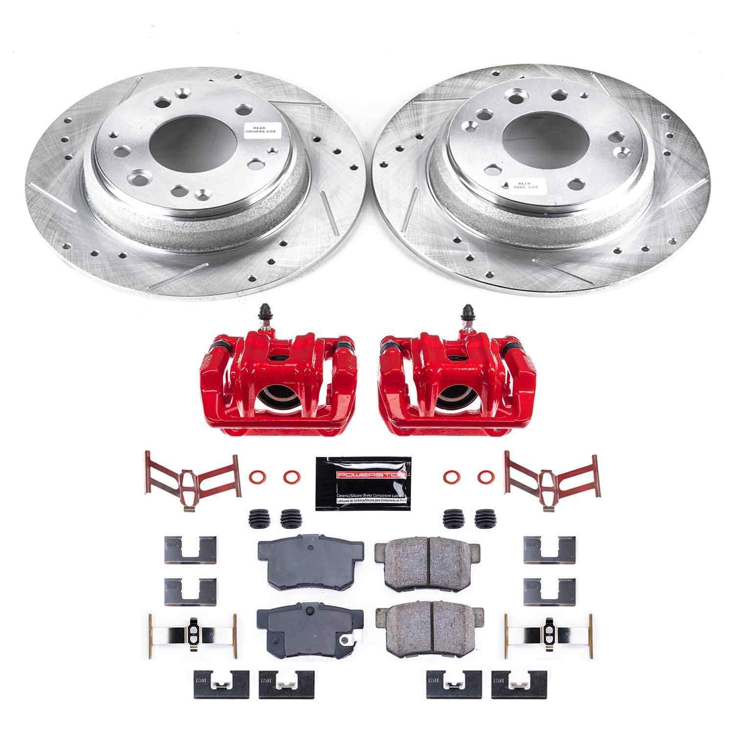 Power Stop 96-98 Acura RL Rear Z23 Evolution Sport Brake Kit w/Calipers
