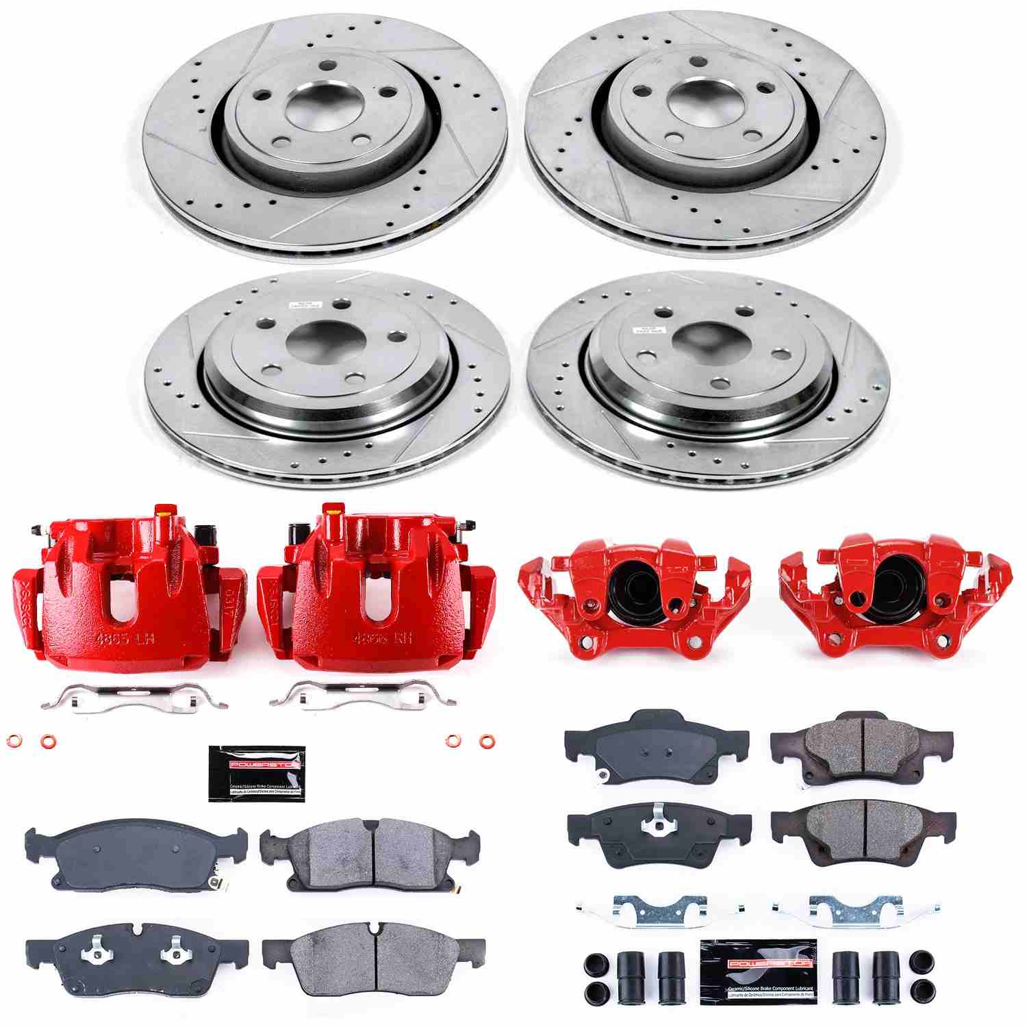 Power Stop 16-19 Jeep Grand Cherokee Front & Rear Z23 Evolution Sport Brake Kit w/Calipers