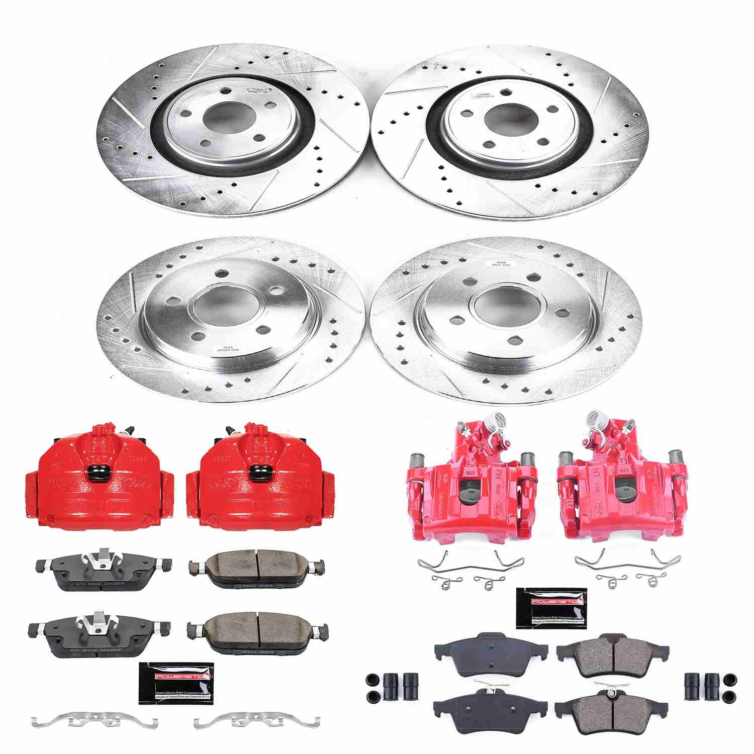 Power Stop 15-18 Ford Focus Front & Rear Z23 Evolution Sport Brake Kit w/Calipers