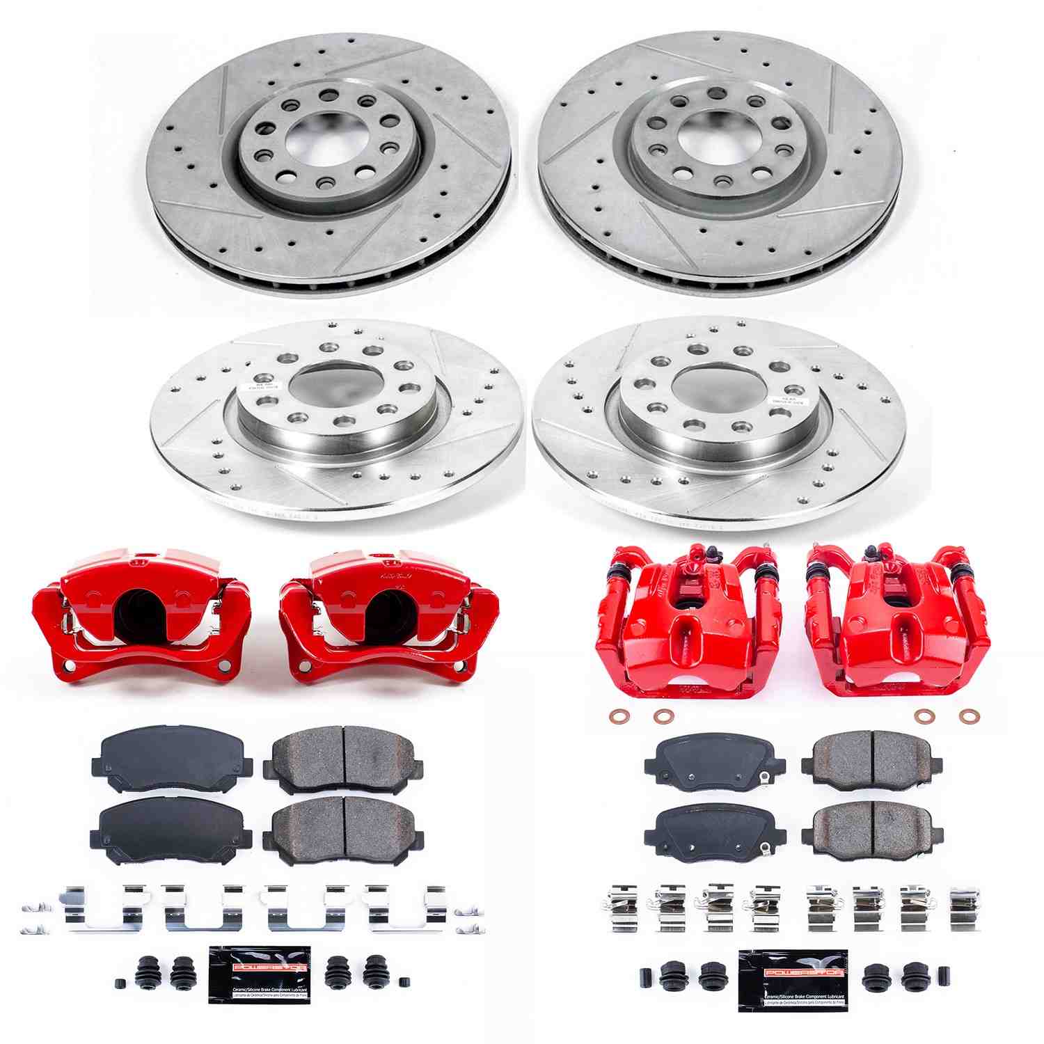Power Stop 15-17 Chrysler 200 Front & Rear Z23 Evolution Sport Brake Kit w/Calipers