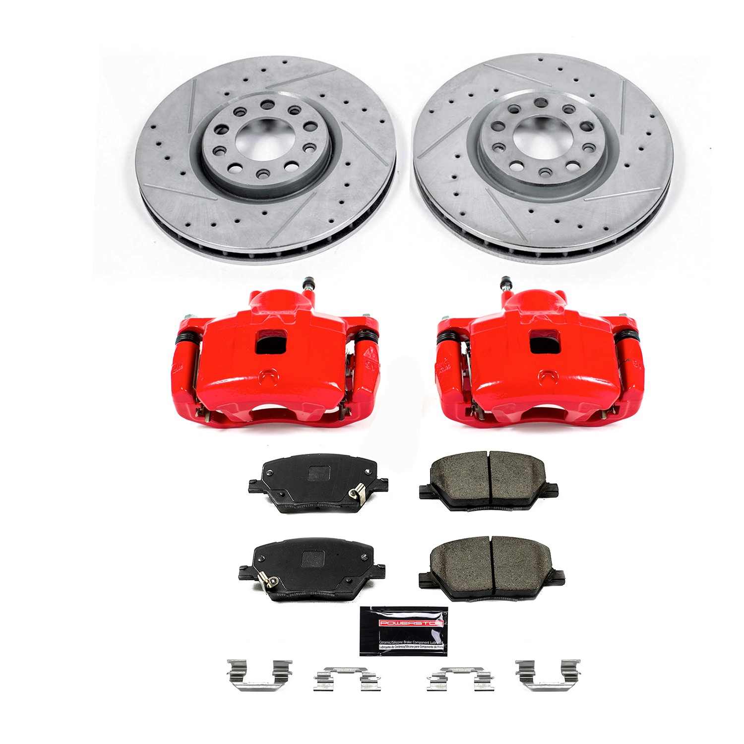 Power Stop 2017 Jeep Compass Front Z23 Evolution Kit W/Cals