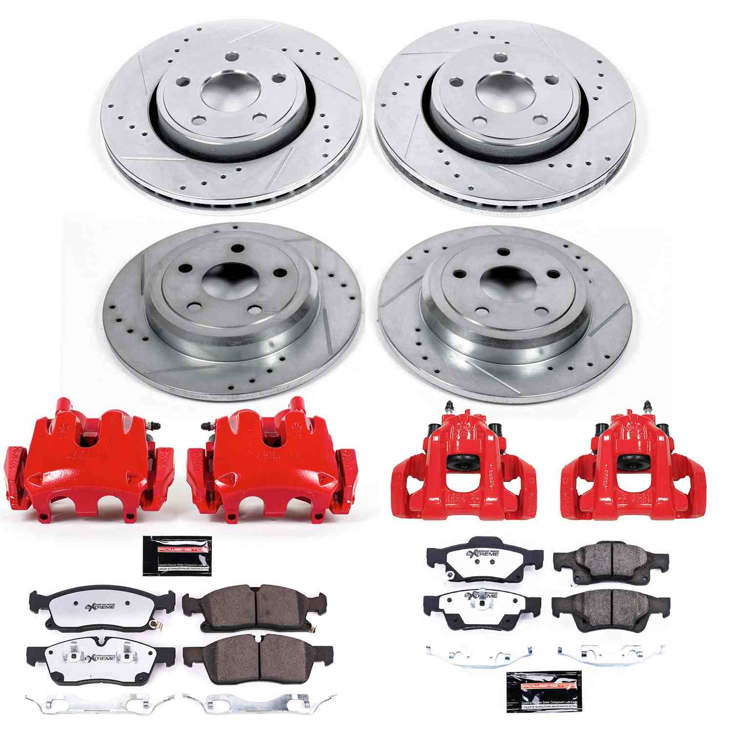 Power Stop 17-19 Jeep Grand Cherokee Front and Rear Z36 Truck & Tow Kit w/Cals