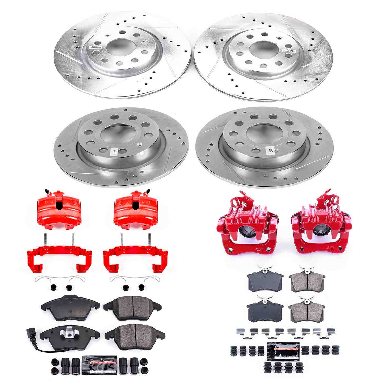 Power Stop 2013 Volkswagen Jetta Front & Rear Z23 Evolution Sport Brake Kit w/Calipers