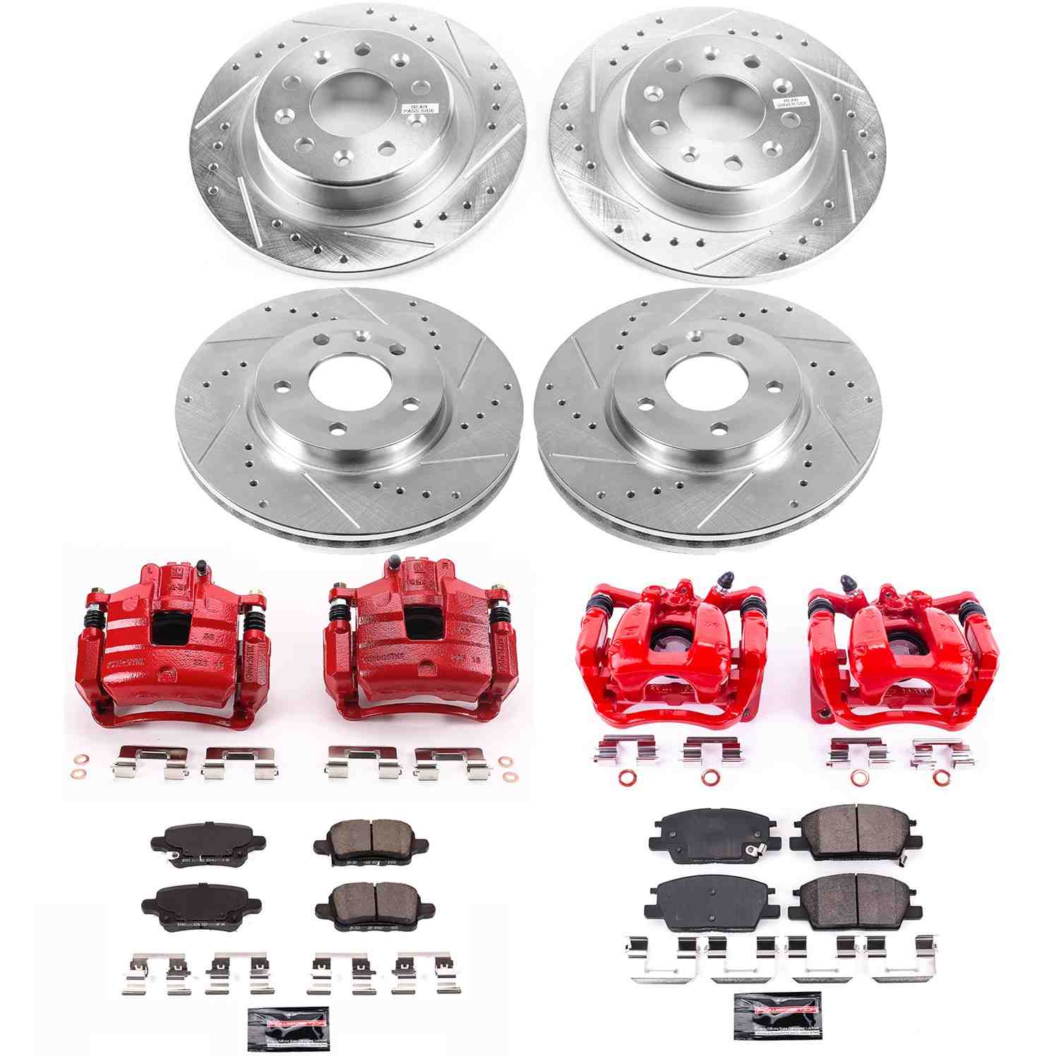 Power Stop 18-19 Chevrolet Equinox Front & Rear Z23 Evolution Sport Brake Kit w/Calipers