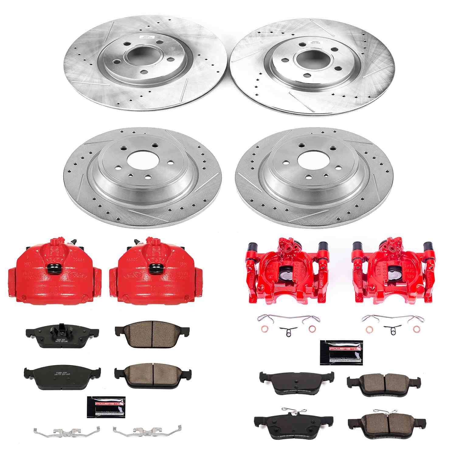 Power Stop 17-19 Ford Escape Front & Rear Z23 Evolution Sport Brake Kit w/Calipers