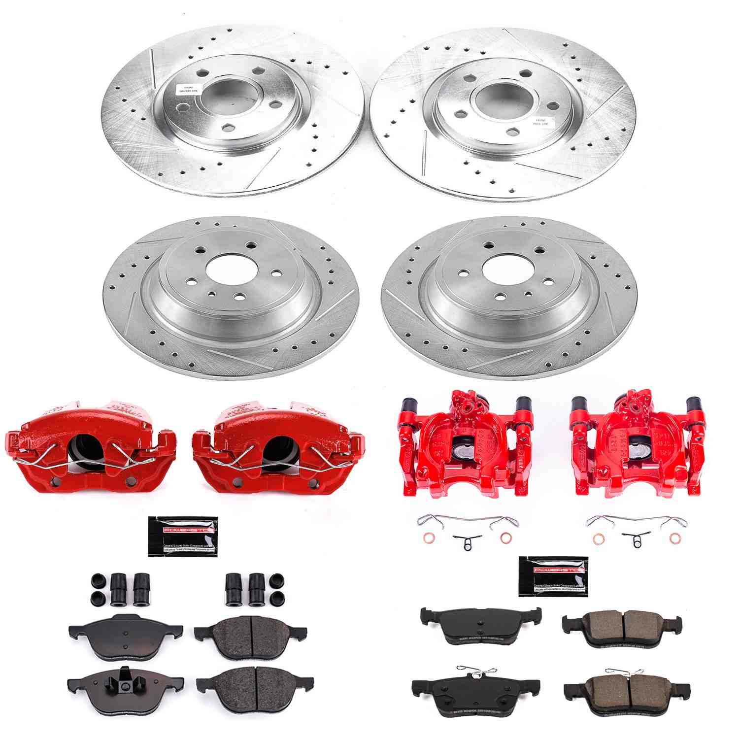Power Stop 17-19 Ford Escape Front & Rear Z23 Evolution Sport Brake Kit w/Calipers