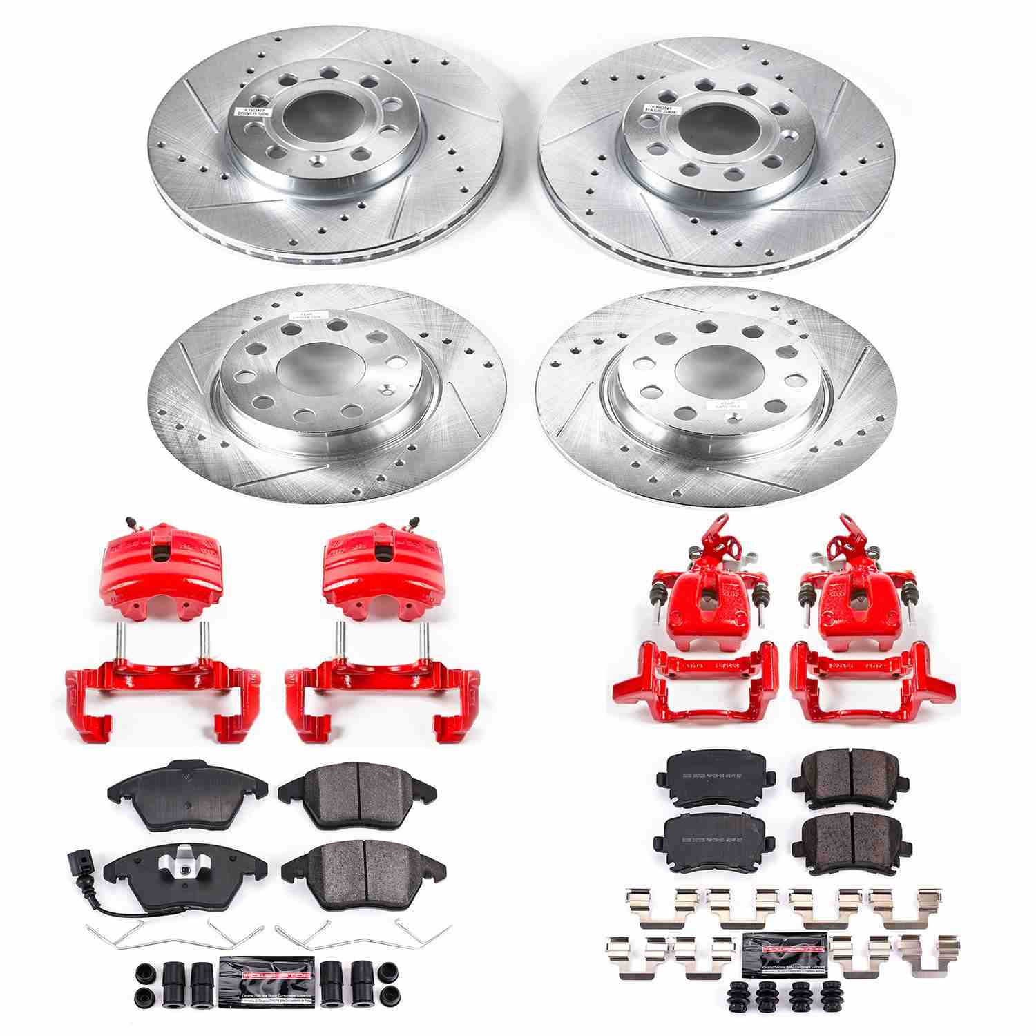 Power Stop 2010 Volkswagen Golf Front & Rear Z23 Evolution Sport Brake Kit w/Calipers
