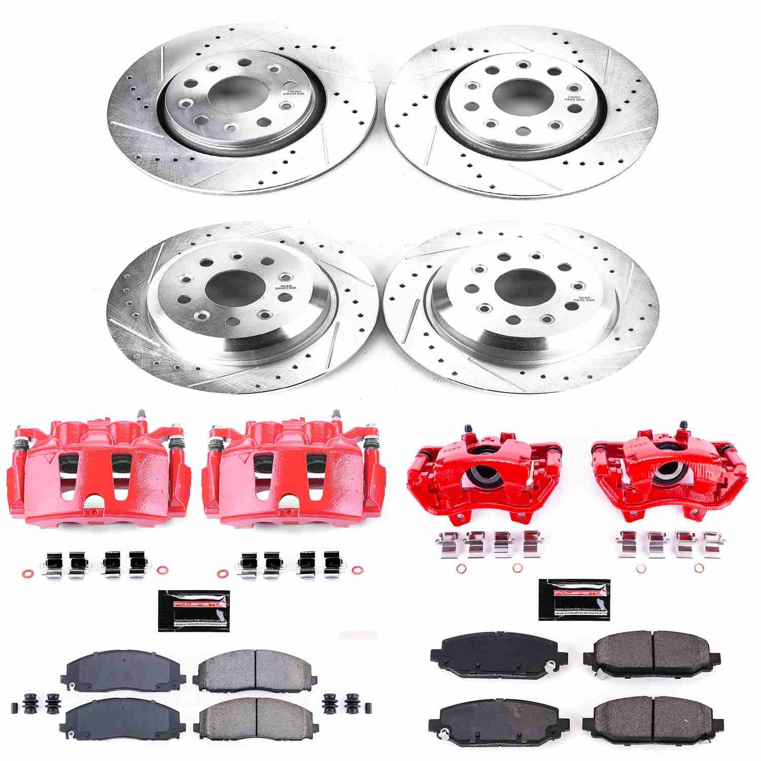 Power Stop 18-19 Jeep Wrangler Front & Rear Z23 Evolution Sport Brake Kit w/Calipers