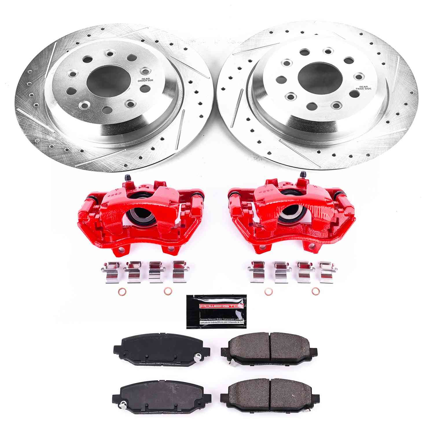 Power Stop 18-19 Jeep Wrangler Rear Z23 Evolution Sport Brake Kit w/Calipers