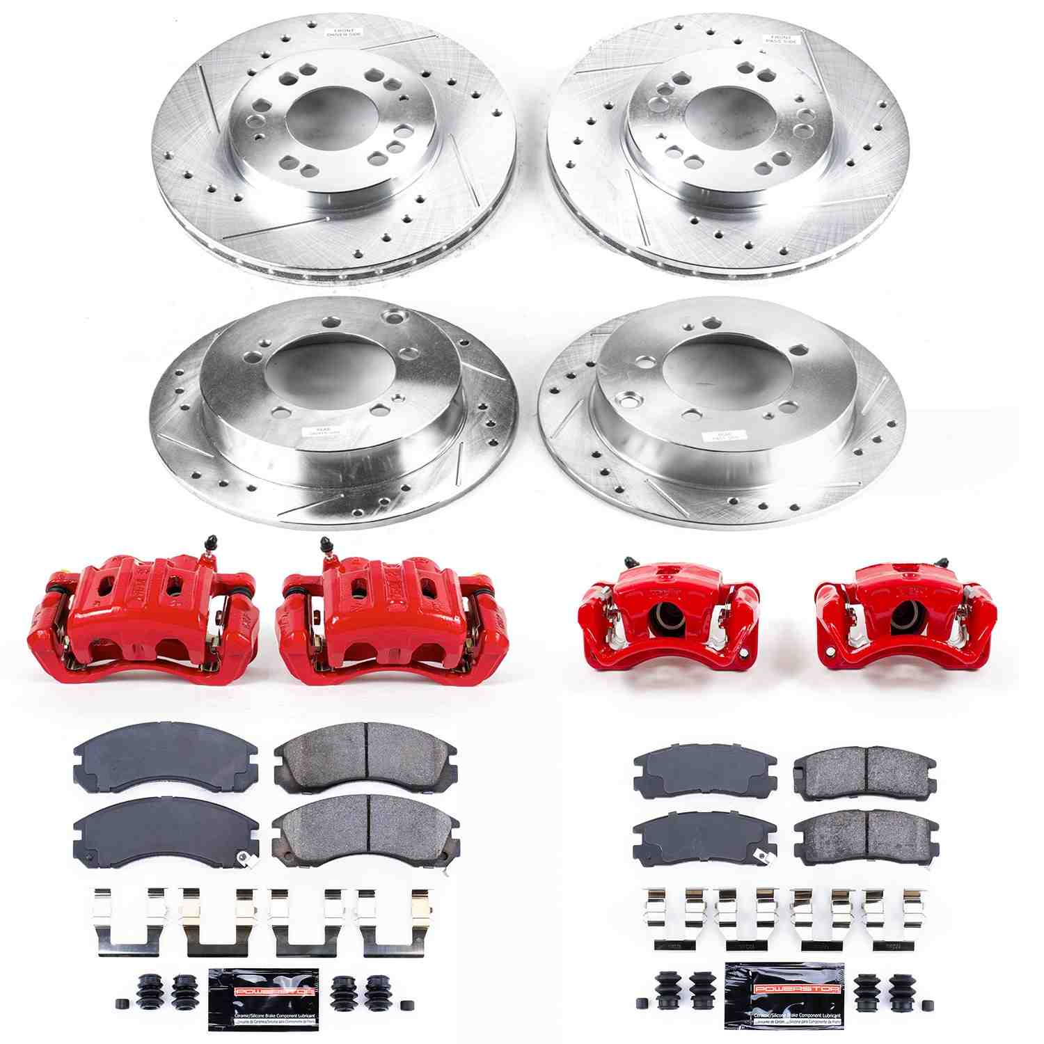 Power Stop 95-97 Eagle Talon Front & Rear Z23 Evolution Sport Brake Kit w/Calipers