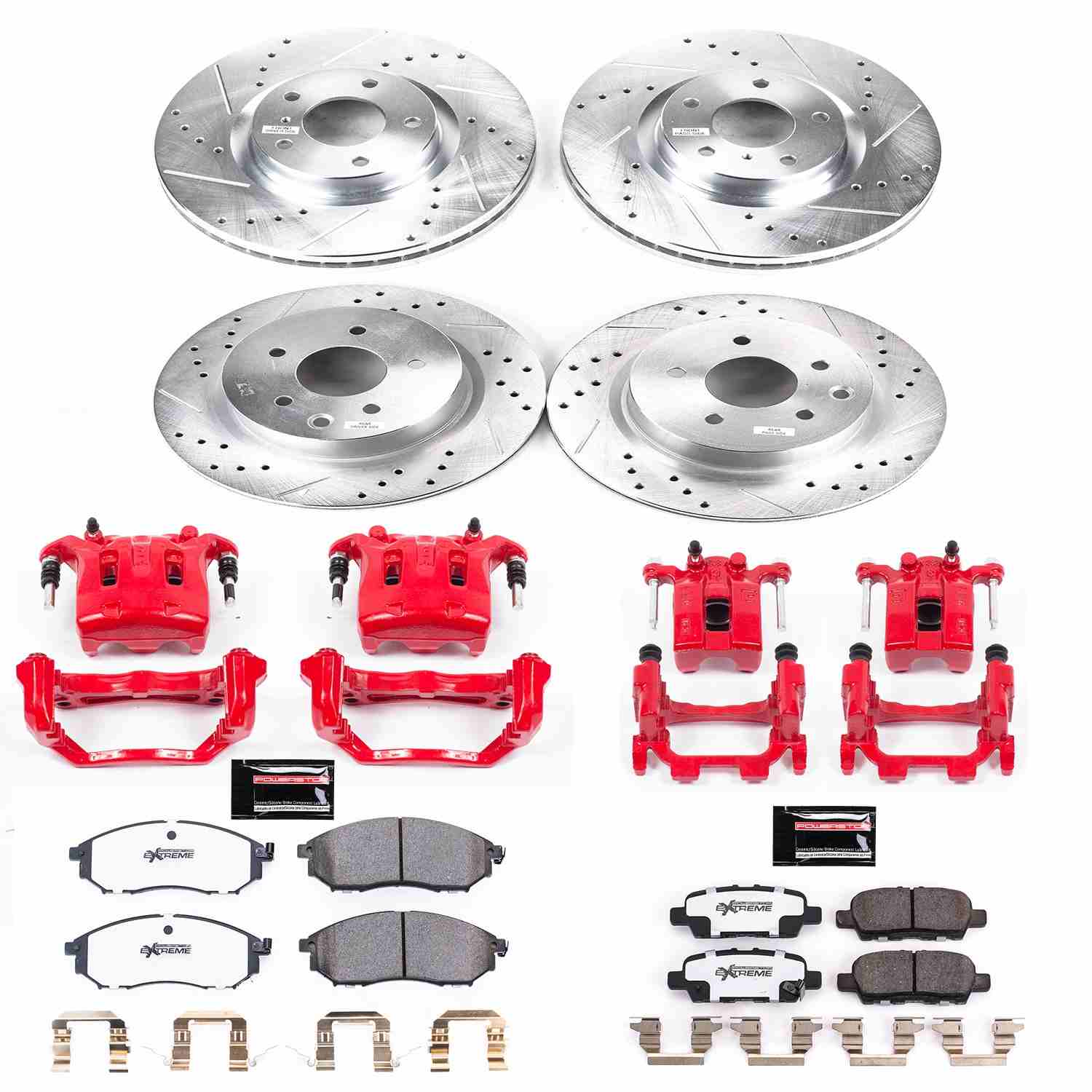 Power Stop 18-19 Nissan 370Z Front and Rear Z26 Street Kit w/Cals