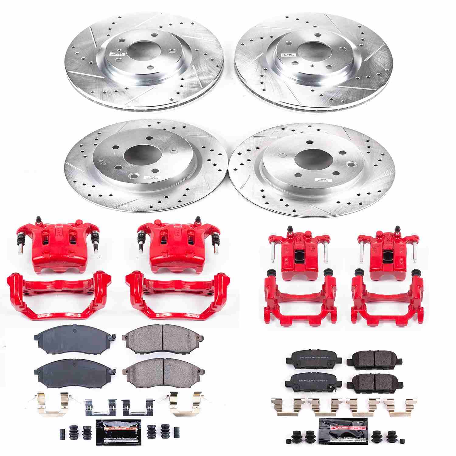 Power Stop 18-19 Nissan 370Z Front & Rear Z23 Evolution Sport Brake Kit w/Calipers