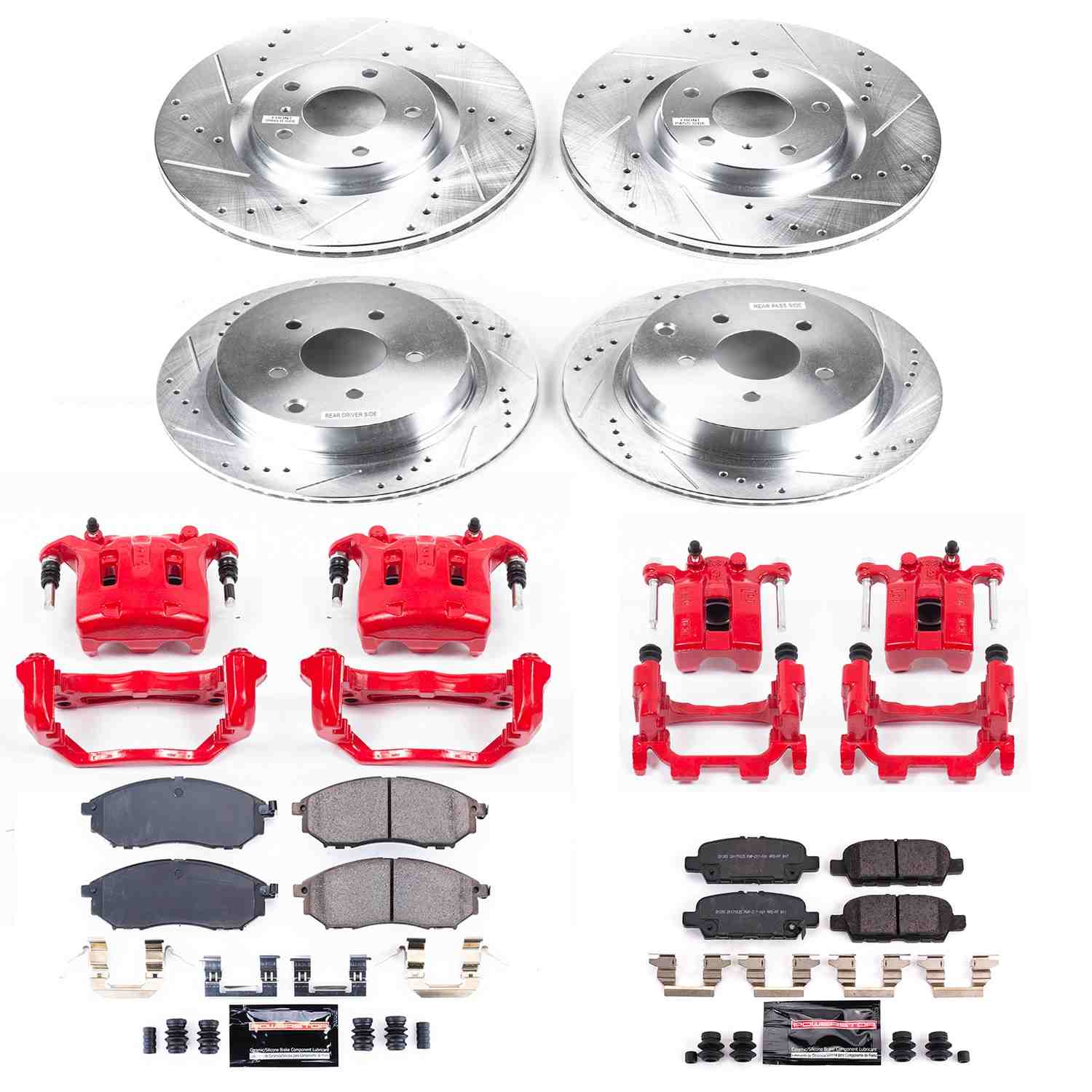 Power Stop 18-19 Infiniti Q70 Front & Rear Z23 Evolution Sport Brake Kit w/Calipers