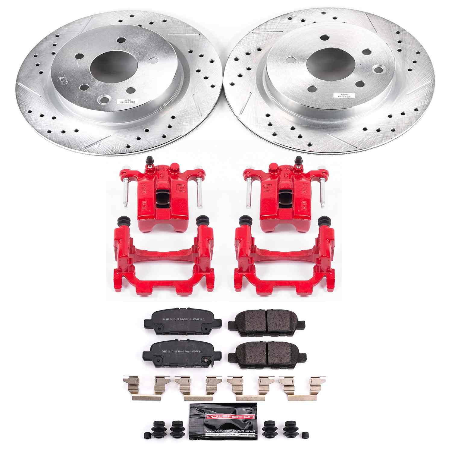 Power Stop 18-19 Nissan 370Z Rear Z23 Evolution Sport Brake Kit w/Calipers