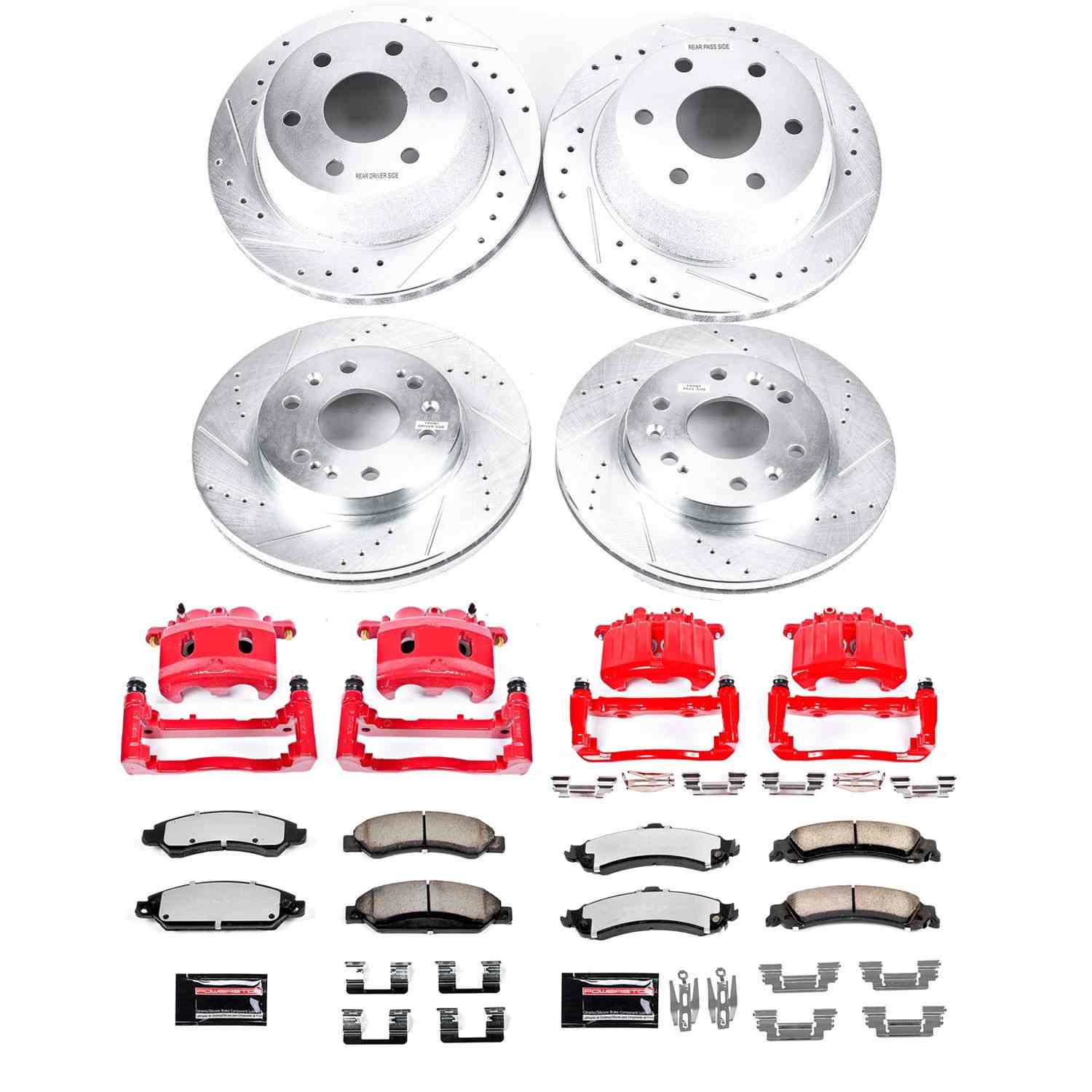 Power Stop 2007 GMC Sierra 1500 Classic Front and Rear Z36 Truck & Tow Kit w/Cals