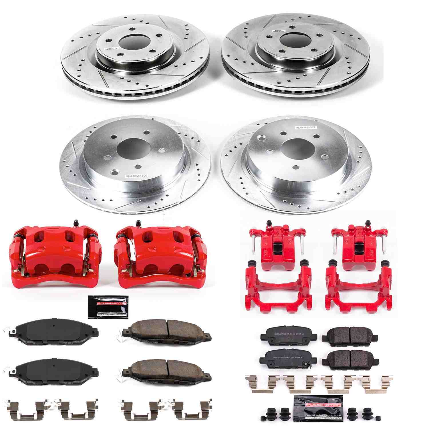 Power Stop 2019 Infiniti QX60 Front & Rear Z23 Evolution Sport Brake Kit w/Calipers