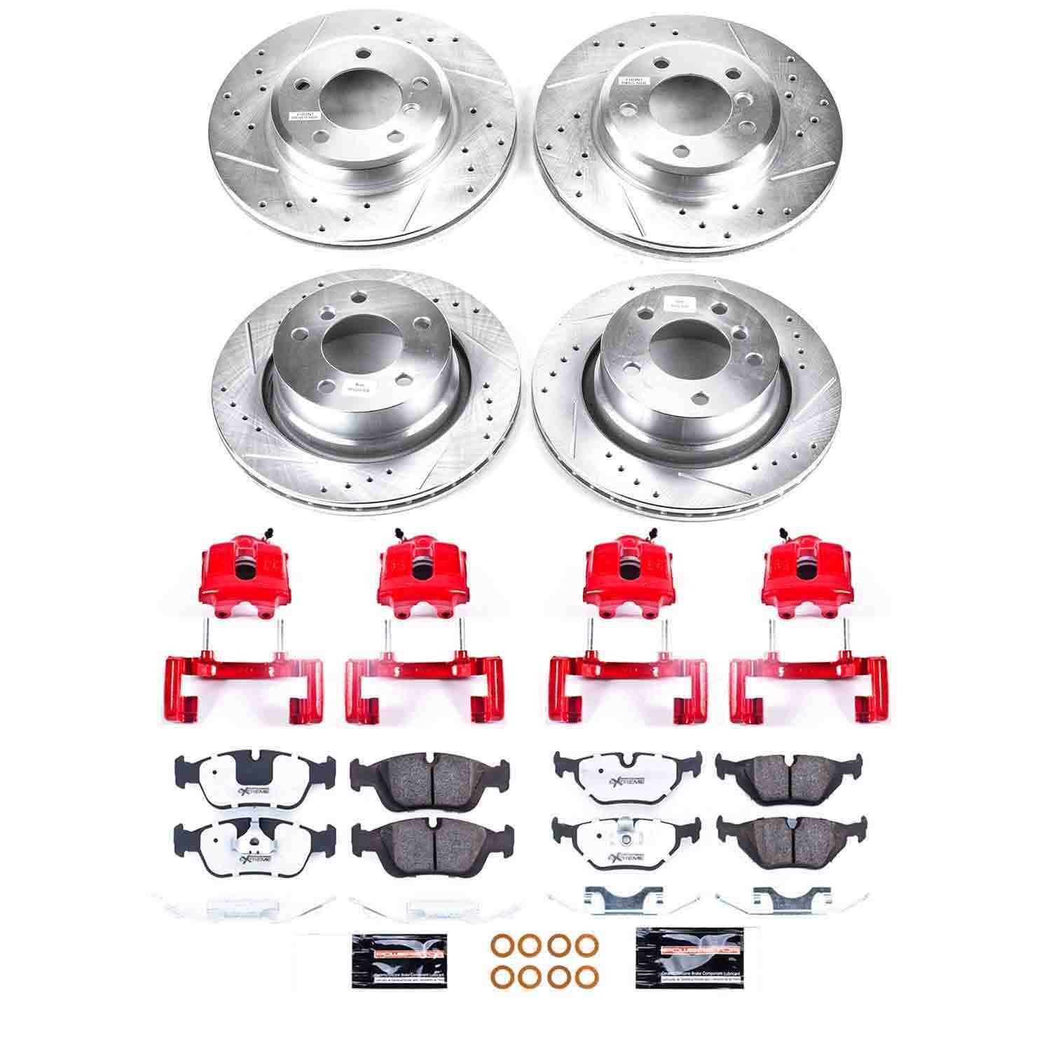 Power Stop 03-08 BMW Z4 Front & Rear Z26 Street Warrior Brake Kit w/Calipers