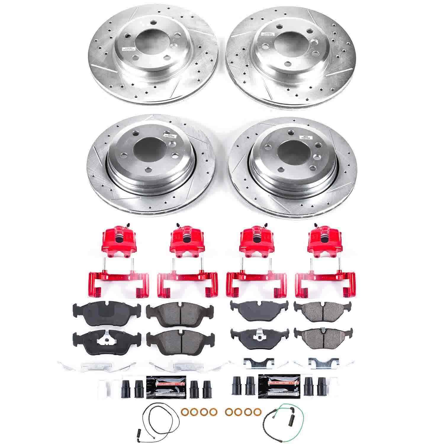 Power Stop 01-05 BMW 325xi Front & Rear Z23 Evolution Sport Brake Kit w/Calipers