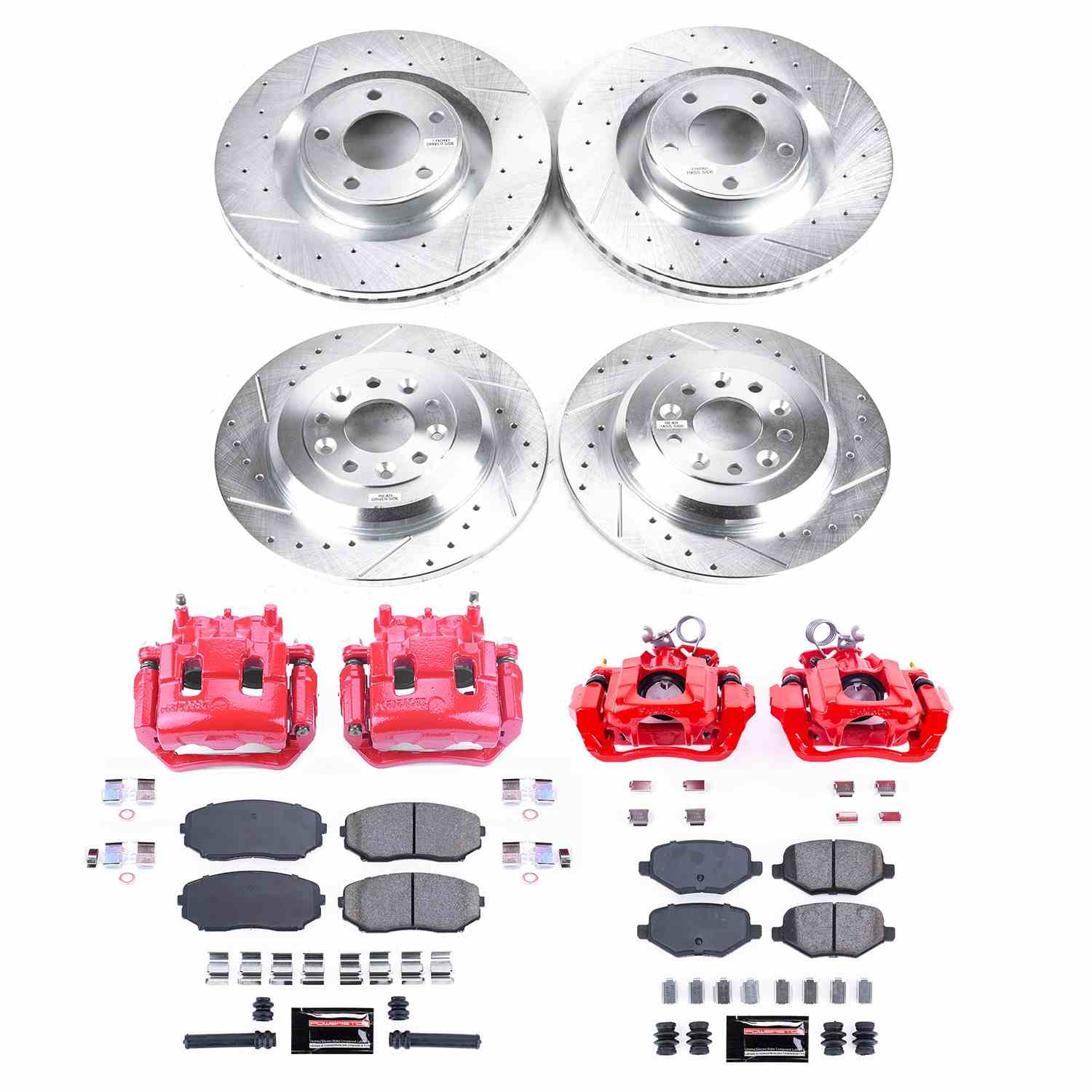 Power Stop 13-14 Ford Edge Front & Rear Z23 Evolution Kit W/Cals