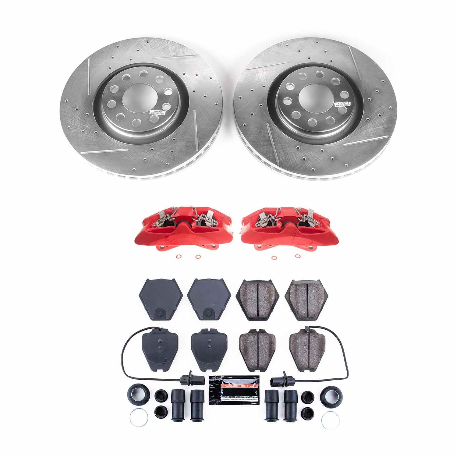 Power Stop 00-02 Audi S4 Front Z23 Evolution Sport Brake Kit w/Calipers
