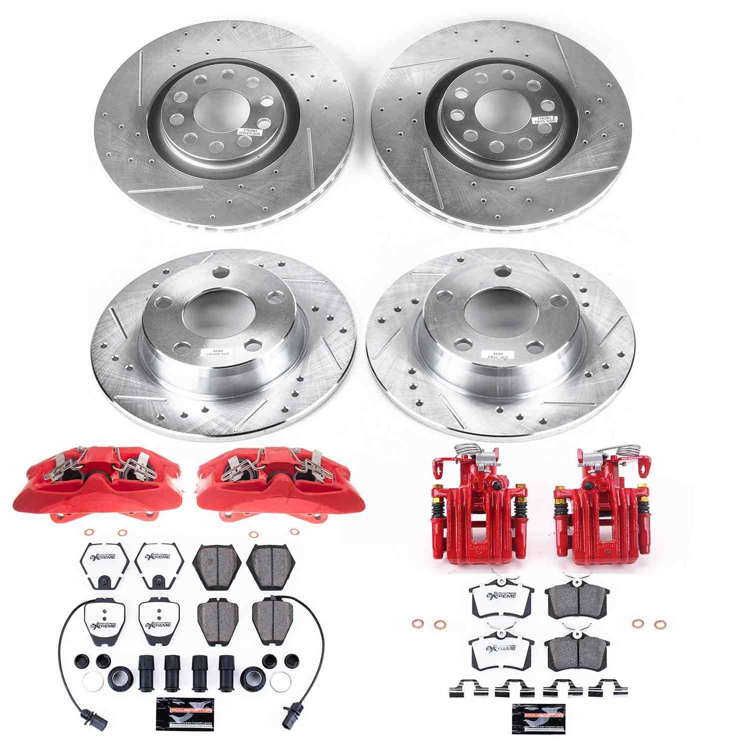 Power Stop 01-05 Audi Allroad Quattro Front and Rear Z26 Street Kit w/Cals