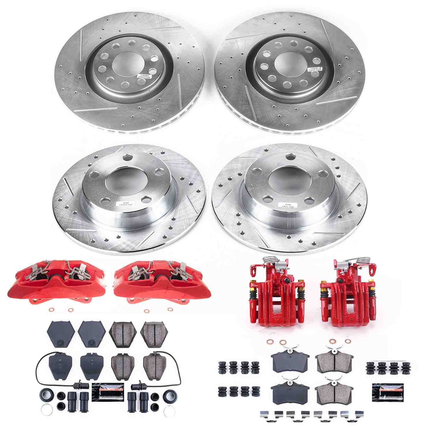 Power Stop 01-05 Audi Allroad Quattro Front & Rear Z23 Evolution Sport Brake Kit w/Calipers