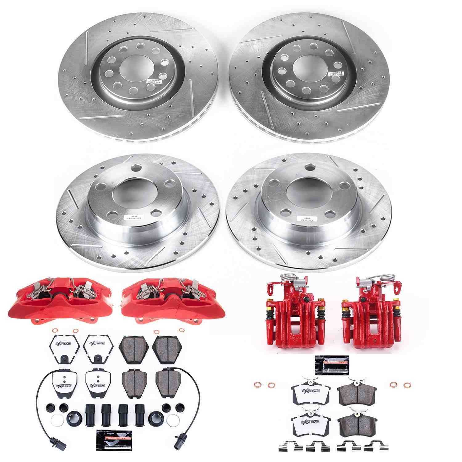 Power Stop 00-01 Audi A6 Quattro Front & Rear Z26 Street Kit w/Calipers